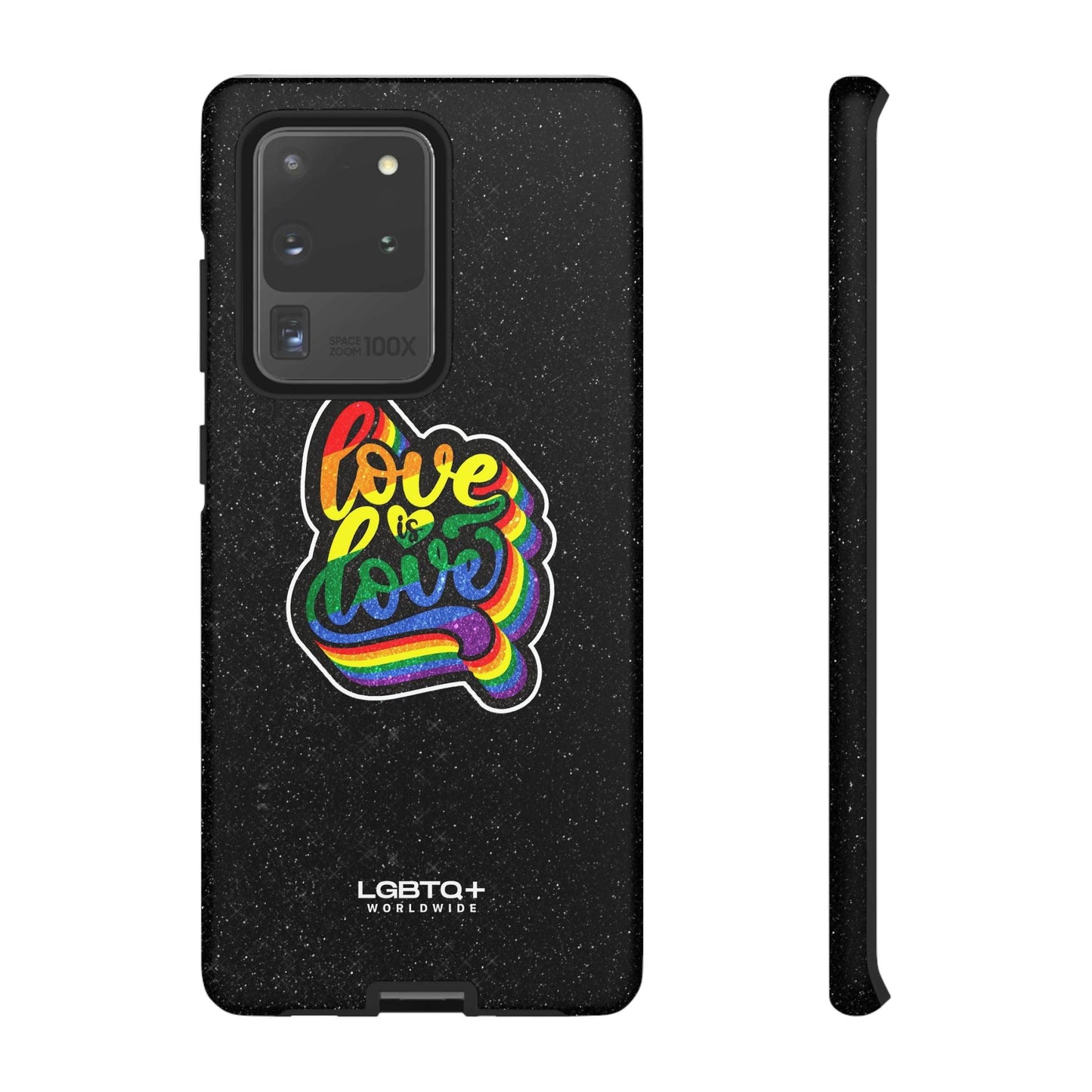 LGBTQWorldwide - ,,LOVE IS LOVE" Doppelgehäuse Handyhülle Accessories, Glossy, iPhone Cases, Matte, Phone accessory, Phone Cases, Samsung Cases, Thermo, Valentine's Day Picks lgbtq Bekleidung Accessoires unisex Zubehör