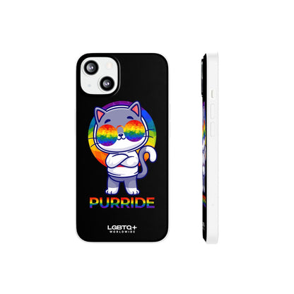 LGBTQWorldwide - ,,PURRIDE" Flexible Handyhülle Accessories, Case, iPhone, iPhone Cases, Phone accessory, Phone Cases, Samsung Cases, silikon, Valentine's Day promotion lgbtq Bekleidung Accessoires unisex Zubehör