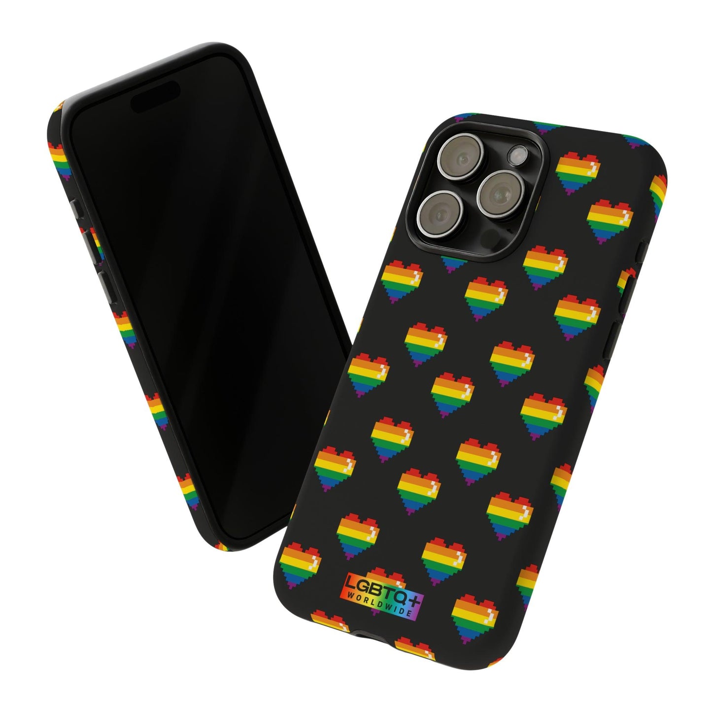 LGBTQWorldwide - ,,COMIC HERZEN" Doppelgehäuse Handyhülle Accessories, Glossy, iPhone Cases, Matte, Phone accessory, Phone Cases, Samsung Cases, Thermo, Valentine's Day Picks lgbtq Bekleidung Accessoires unisex Zubehör