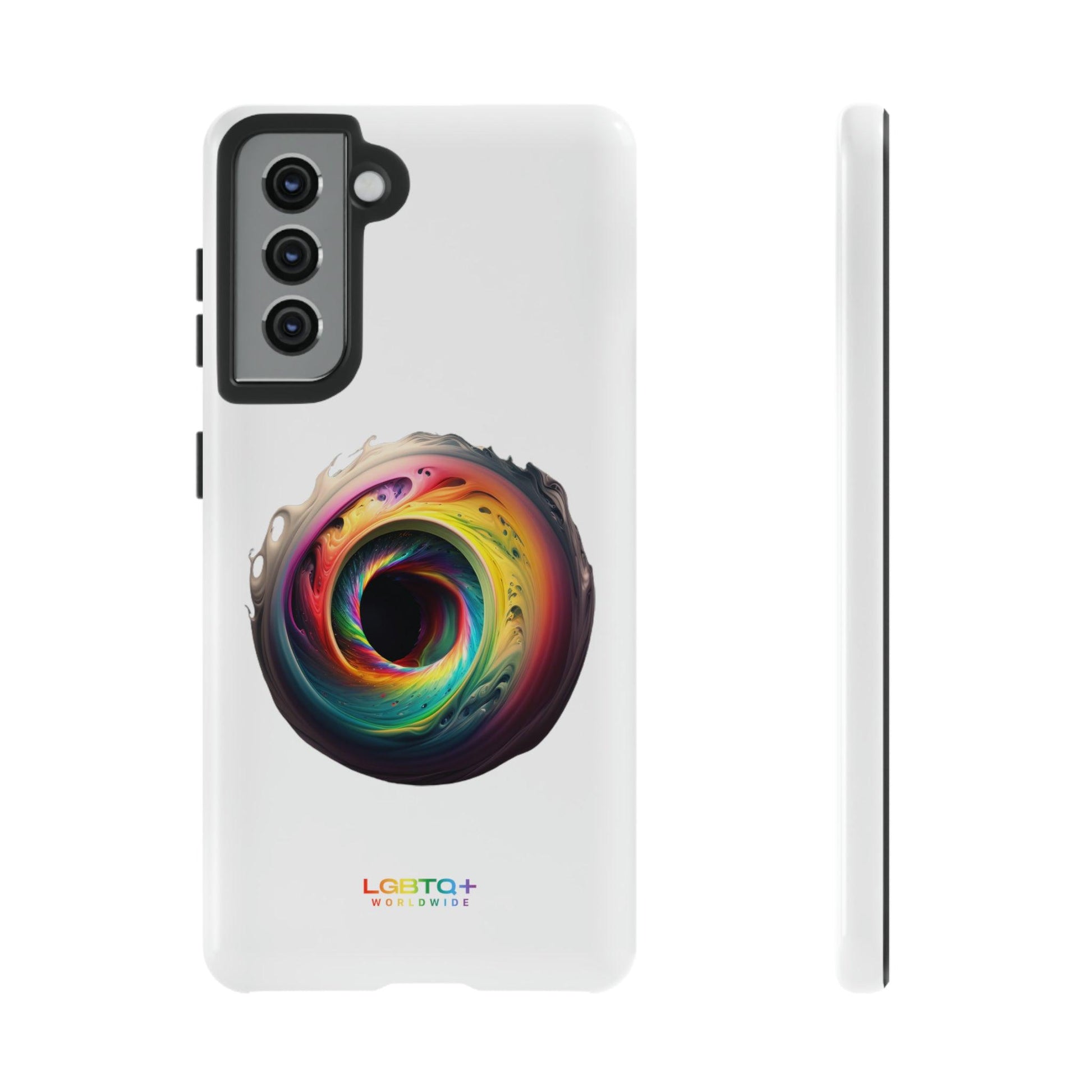 LGBTQWorldwide - ,,SCHWARZES LOCH" Doppelgehäuse Handyhülle Accessories, Glossy, iPhone Cases, Matte, Phone accessory, Phone Cases, Samsung Cases, tough, Valentine's Day Picks lgbtq Bekleidung Accessoires unisex Zubehör