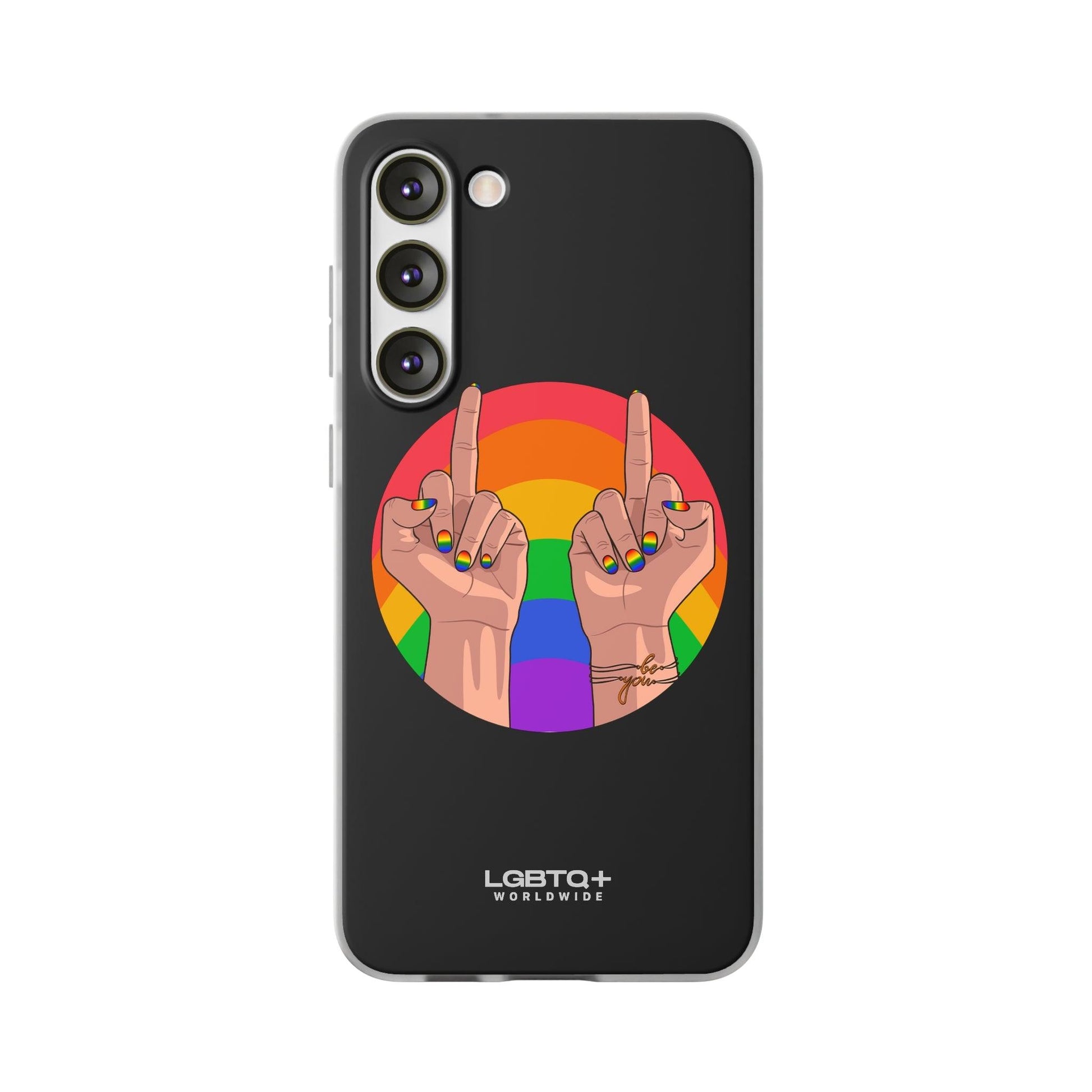 LGBTQWorldwide - ,,GIVE A FUCK" Flexible Handyhülle Accessories, Case, iPhone, iPhone Cases, Phone accessory, Phone Cases, Samsung Cases, silikon, Valentine's Day promotion lgbtq Bekleidung Accessoires unisex Zubehör