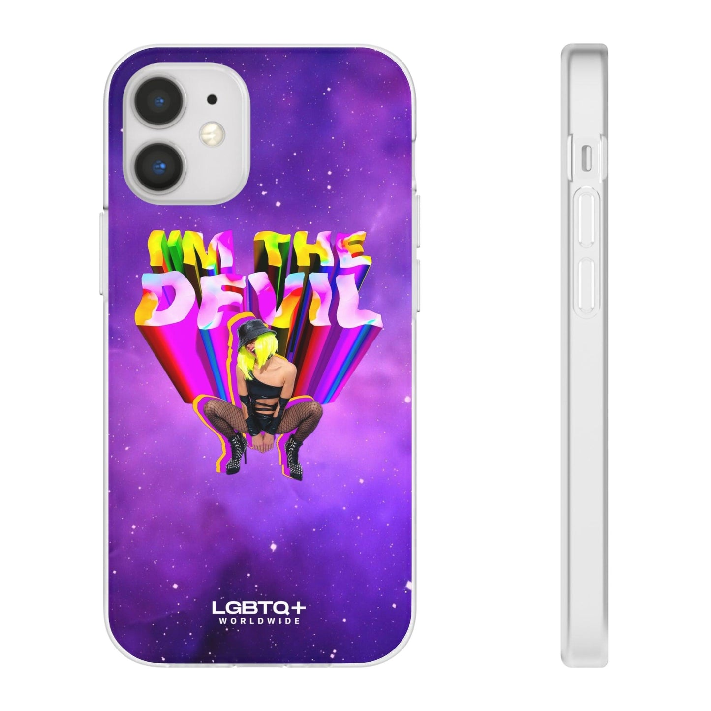 LGBTQWorldwide - ,,I AM THE DEVIL" Flexible Handyhülle Accessories, Case, iPhone, iPhone Cases, Phone accessory, Phone Cases, Samsung Cases, silikon, Valentine's Day promotion lgbtq Bekleidung Accessoires unisex Zubehör