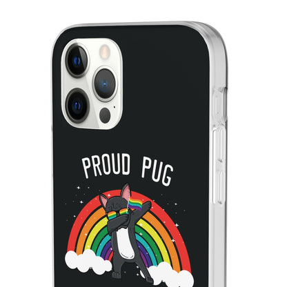 LGBTQWorldwide - ,,PROUD PUG" Flexible Handyhülle Accessories, Case, iPhone, iPhone Cases, Phone accessory, Phone Cases, Samsung Cases, silikon, Valentine's Day promotion lgbtq Bekleidung Accessoires unisex Zubehör