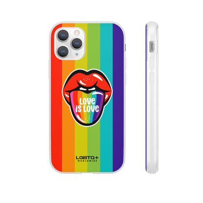 LGBTQWorldwide - ,,LIEBES ZUNGE" Flexible Handyhülle Accessories, Case, iPhone, iPhone Cases, Phone accessory, Phone Cases, Samsung Cases, silikon, Valentine's Day promotion lgbtq Bekleidung Accessoires unisex Zubehör