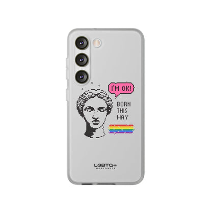 LGBTQWorldwide - ,,BORN THIS WAY" Flexible Handyhülle Accessories, Case, iPhone, iPhone Cases, Phone accessory, Phone Cases, Samsung Cases, silikon, Valentine's Day promotion lgbtq Bekleidung Accessoires unisex Zubehör