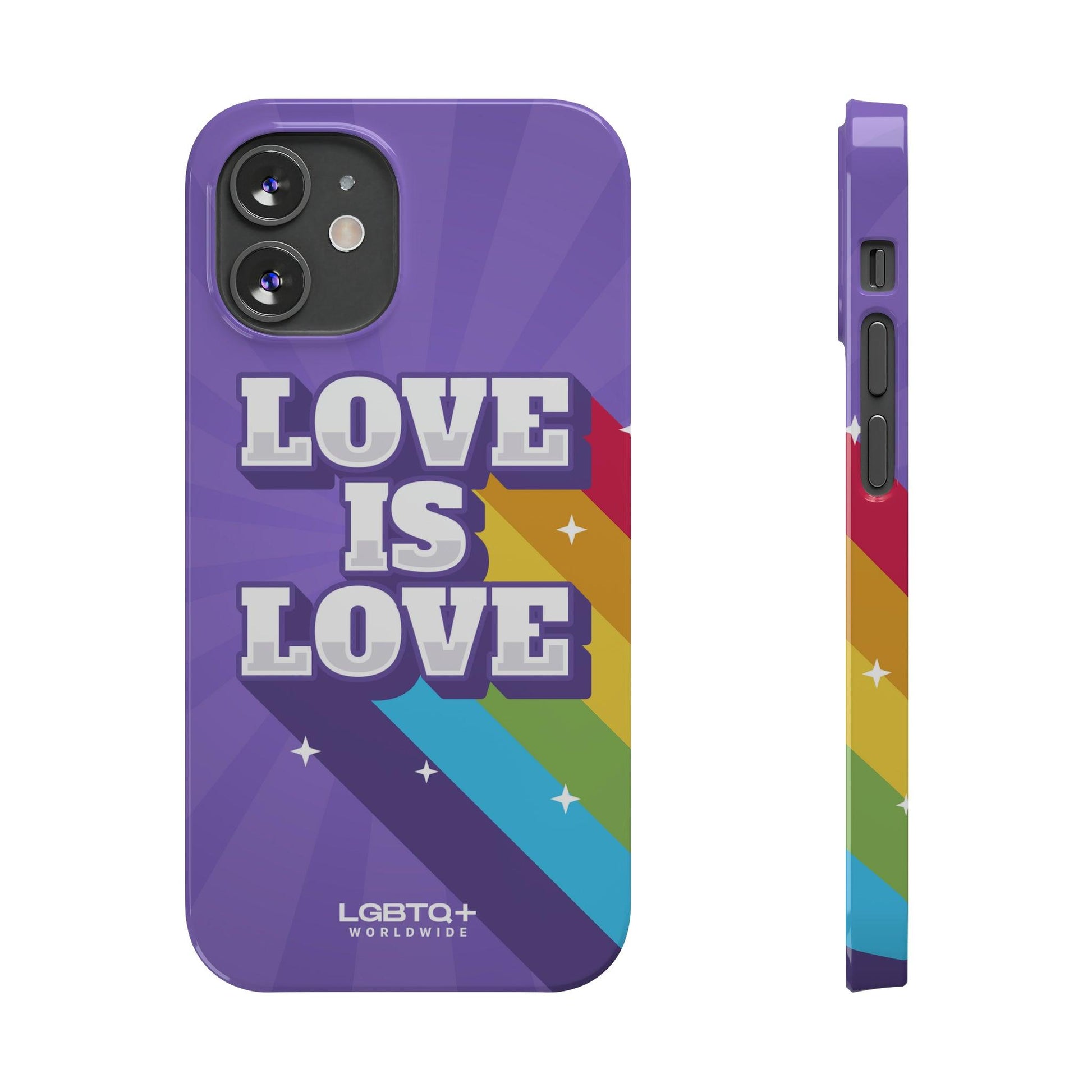 LGBTQWorldwide - ,,LOVE IS LOVE" Handyhülle Accessories, Back-to-School, card, Glossy, iPhone, iPhone Cases, Phone accessory, Phone Cases, Samsung Cases, Slim lgbtq Bekleidung Accessoires unisex Zubehör