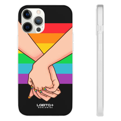 LGBTQWorldwide - ,,TOGETHER PRIDE" Flexible Handyhülle Accessories, Case, iPhone, iPhone Cases, Phone accessory, Phone Cases, Samsung Cases, silikon, Valentine's Day promotion lgbtq Bekleidung Accessoires unisex Zubehör