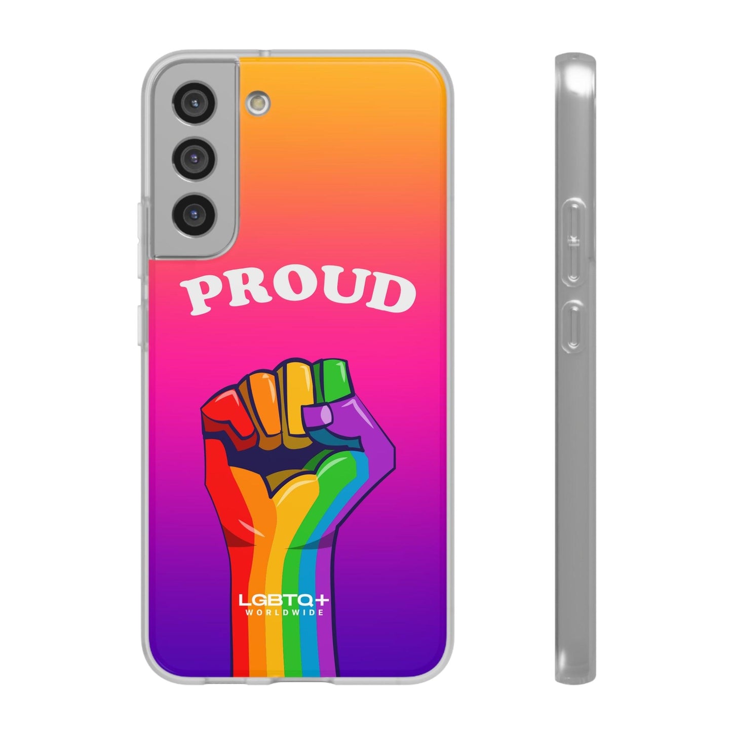 LGBTQWorldwide - ,,GLÜCKLICH" Flexible Handyhülle Accessories, Case, iPhone, iPhone Cases, Phone accessory, Phone Cases, Samsung Cases, silikon, Valentine's Day promotion lgbtq Bekleidung Accessoires unisex Zubehör