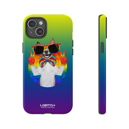 LGBTQWorldwide - ,,GLÜCKLICHER HUND" Doppelgehäuse Handyhülle Accessories, Glossy, iPhone Cases, Matte, Phone accessory, Phone Cases, Samsung Cases, Thermo, Valentine's Day Picks lgbtq Bekleidung Accessoires unisex Zubehör