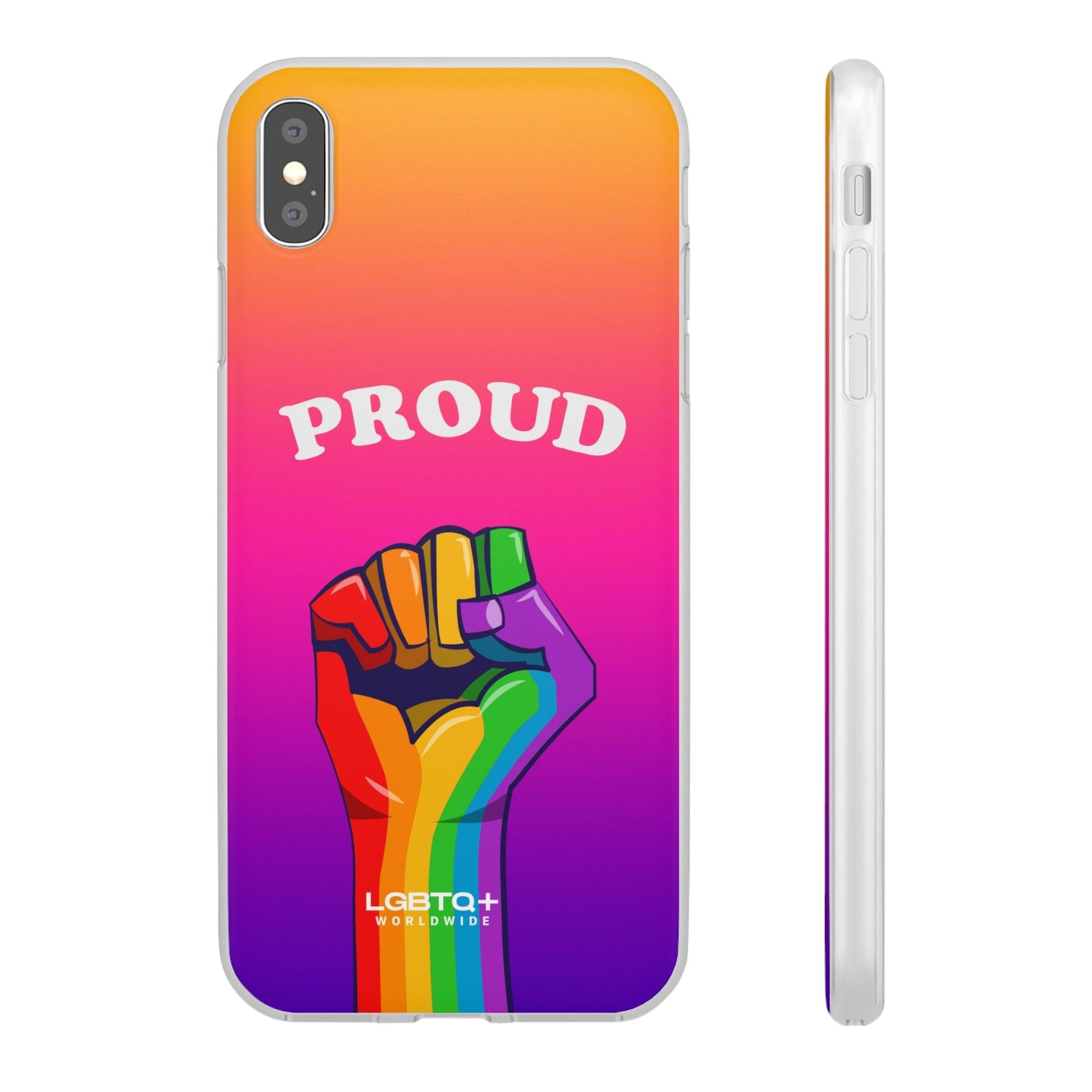 LGBTQWorldwide - ,,GLÜCKLICH" Flexible Handyhülle Accessories, Case, iPhone, iPhone Cases, Phone accessory, Phone Cases, Samsung Cases, silikon, Valentine's Day promotion lgbtq Bekleidung Accessoires unisex Zubehör