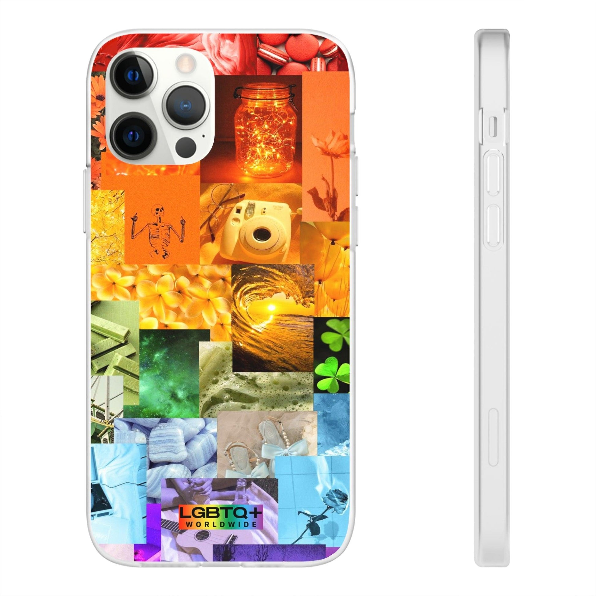 LGBTQWorldwide - ,,GLÜCKLICHKEIT" Flexible Handyhülle Accessories, Case, iPhone, iPhone Cases, Phone accessory, Phone Cases, Samsung Cases, silikon, Valentine's Day promotion lgbtq Bekleidung Accessoires unisex Zubehör