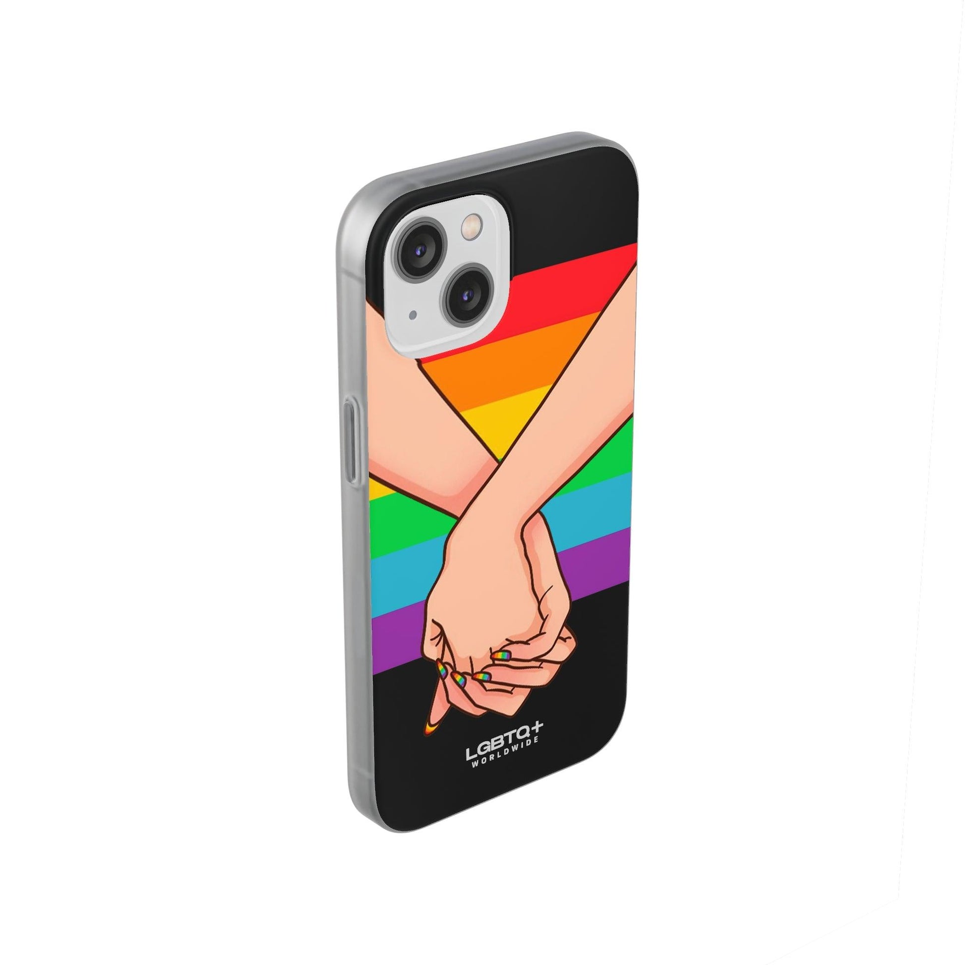 LGBTQWorldwide - ,,TOGETHER PRIDE" Flexible Handyhülle Accessories, Case, iPhone, iPhone Cases, Phone accessory, Phone Cases, Samsung Cases, silikon, Valentine's Day promotion lgbtq Bekleidung Accessoires unisex Zubehör