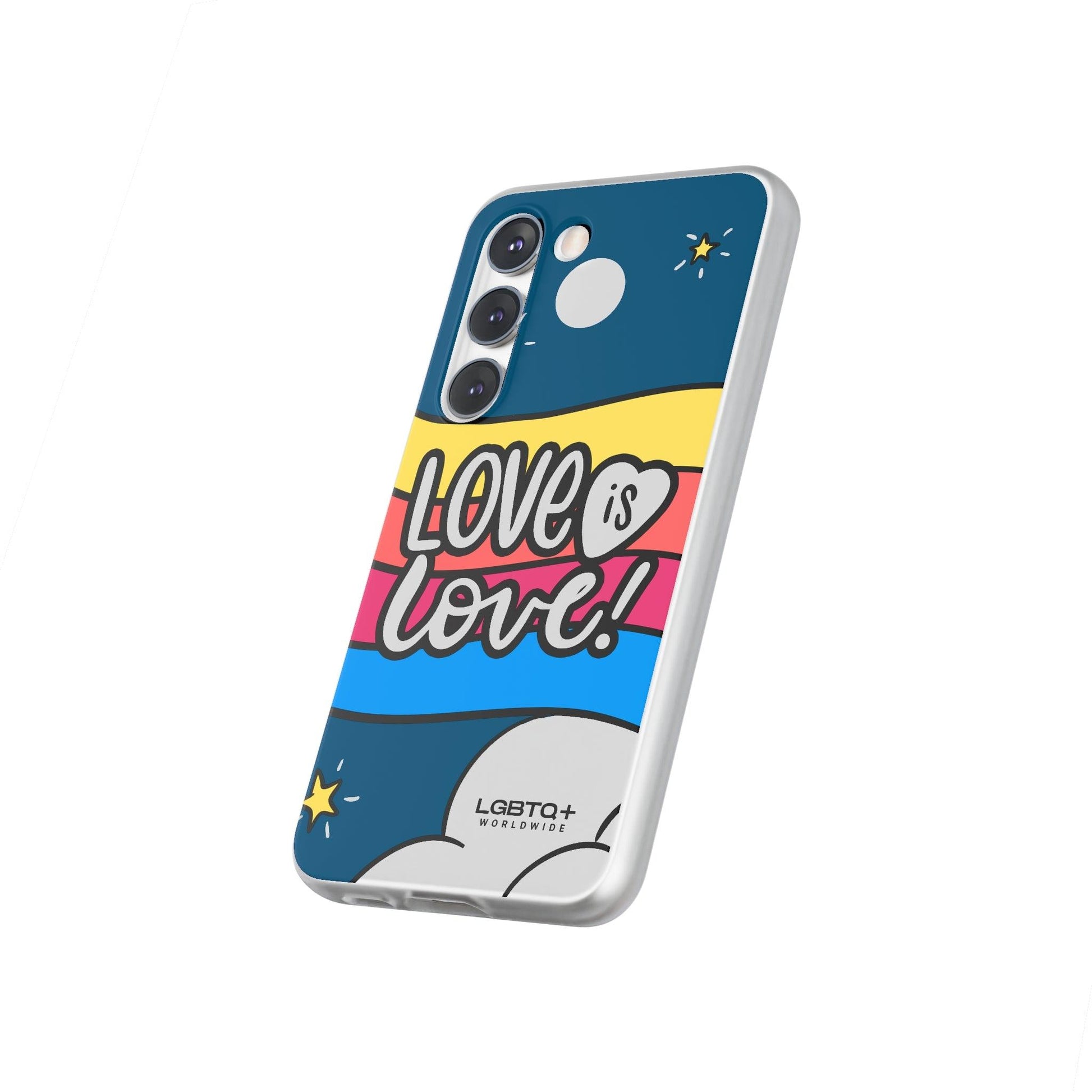 LGBTQWorldwide - ,,LIEBES WOLKE" Flexible Handyhülle Accessories, Case, iPhone, iPhone Cases, Phone accessory, Phone Cases, Samsung Cases, silikon, Valentine's Day promotion lgbtq Bekleidung Accessoires unisex Zubehör