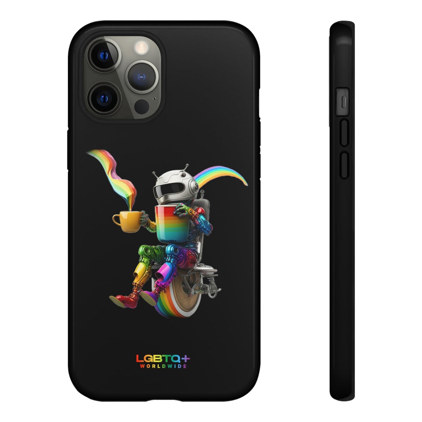 LGBTQWorldwide - ,,LUSTIGER ROBOTER" Doppelgehäuse Handyhülle Accessories, Glossy, iPhone Cases, Matte, Phone accessory, Phone Cases, Samsung Cases, tough, Valentine's Day Picks lgbtq Bekleidung Accessoires unisex Zubehör