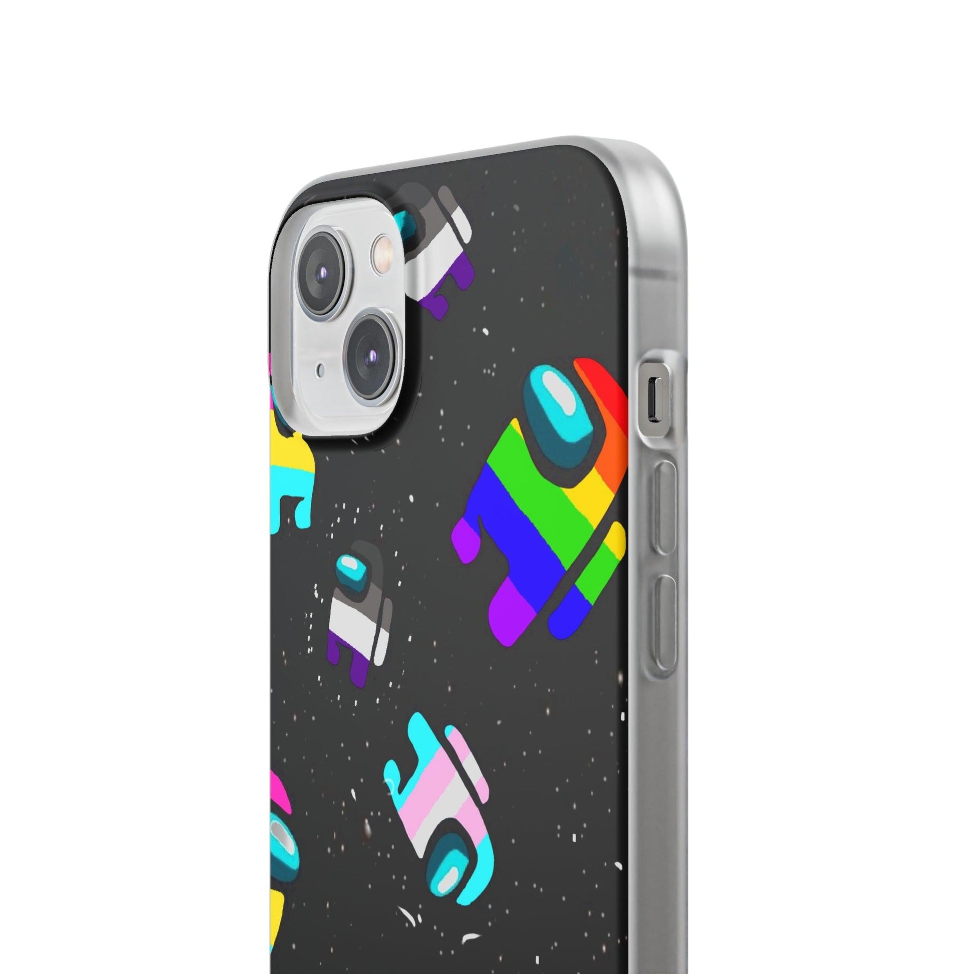 LGBTQWorldwide - ,,IMPOSTER" Flexible Handyhülle Accessories, Case, iPhone, iPhone Cases, Phone accessory, Phone Cases, Samsung Cases, silikon, Valentine's Day promotion lgbtq Bekleidung Accessoires unisex Zubehör