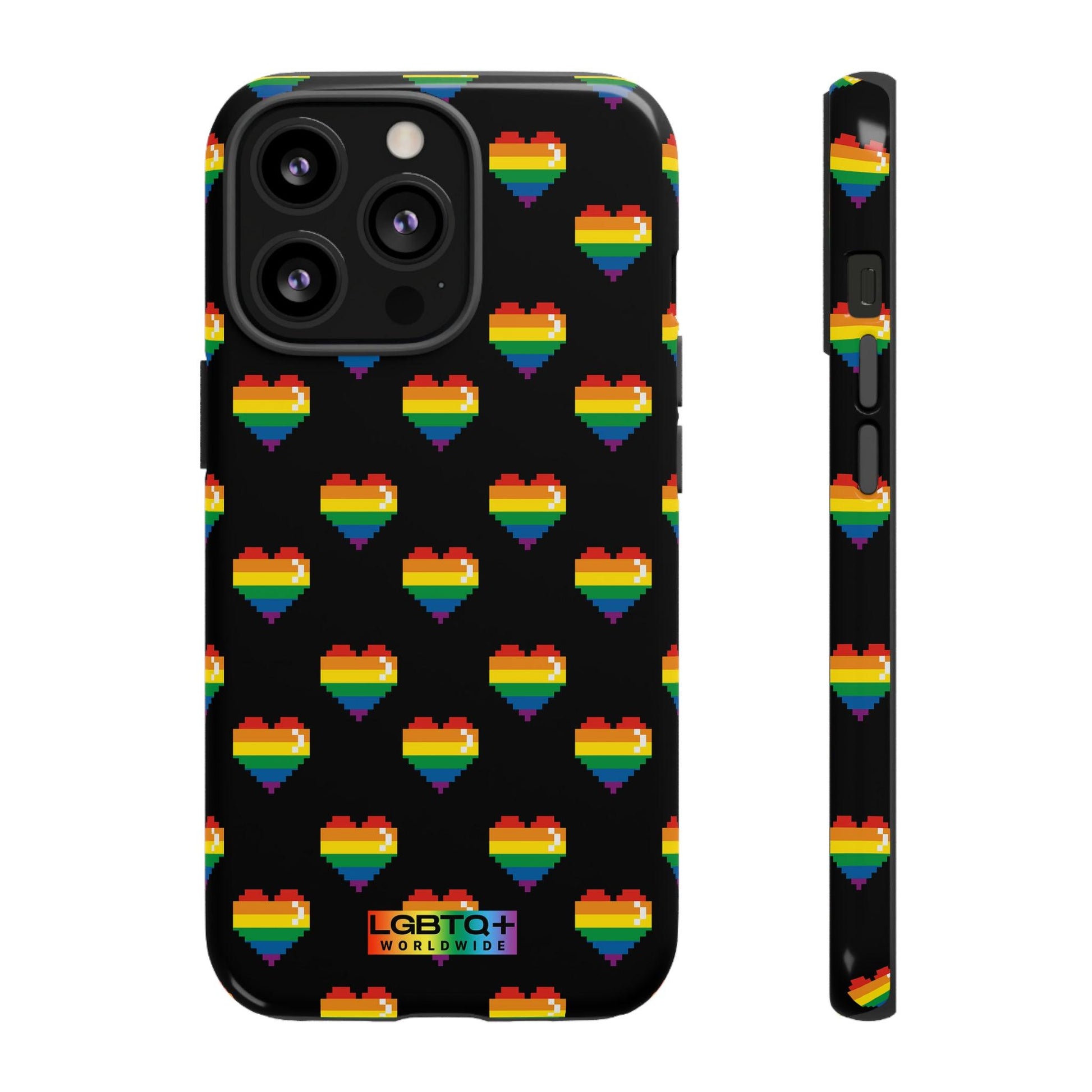 LGBTQWorldwide - ,,COMIC HERZEN" Doppelgehäuse Handyhülle Accessories, Glossy, iPhone Cases, Matte, Phone accessory, Phone Cases, Samsung Cases, Thermo, Valentine's Day Picks lgbtq Bekleidung Accessoires unisex Zubehör