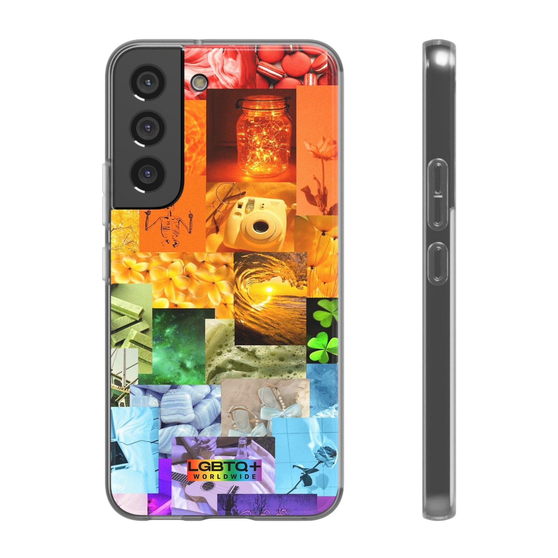 LGBTQWorldwide - ,,GLÜCKLICHKEIT" Flexible Handyhülle Accessories, Case, iPhone, iPhone Cases, Phone accessory, Phone Cases, Samsung Cases, silikon, Valentine's Day promotion lgbtq Bekleidung Accessoires unisex Zubehör