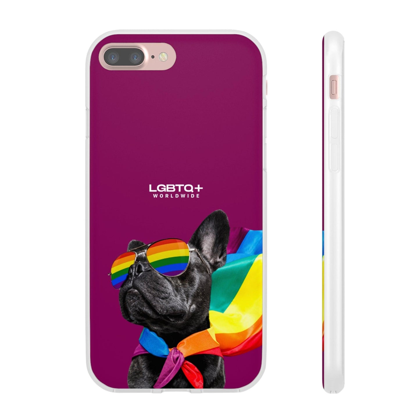 LGBTQWorldwide - ,,GLÜCKLICHER HUND" Flexible Handyhülle Accessories, Case, iPhone, iPhone Cases, Phone accessory, Phone Cases, Samsung Cases, silikon, Valentine's Day promotion lgbtq Bekleidung Accessoires unisex Zubehör