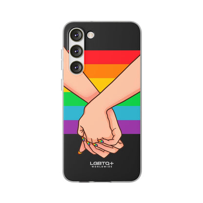 LGBTQWorldwide - ,,TOGETHER PRIDE" Flexible Handyhülle Accessories, Case, iPhone, iPhone Cases, Phone accessory, Phone Cases, Samsung Cases, silikon, Valentine's Day promotion lgbtq Bekleidung Accessoires unisex Zubehör