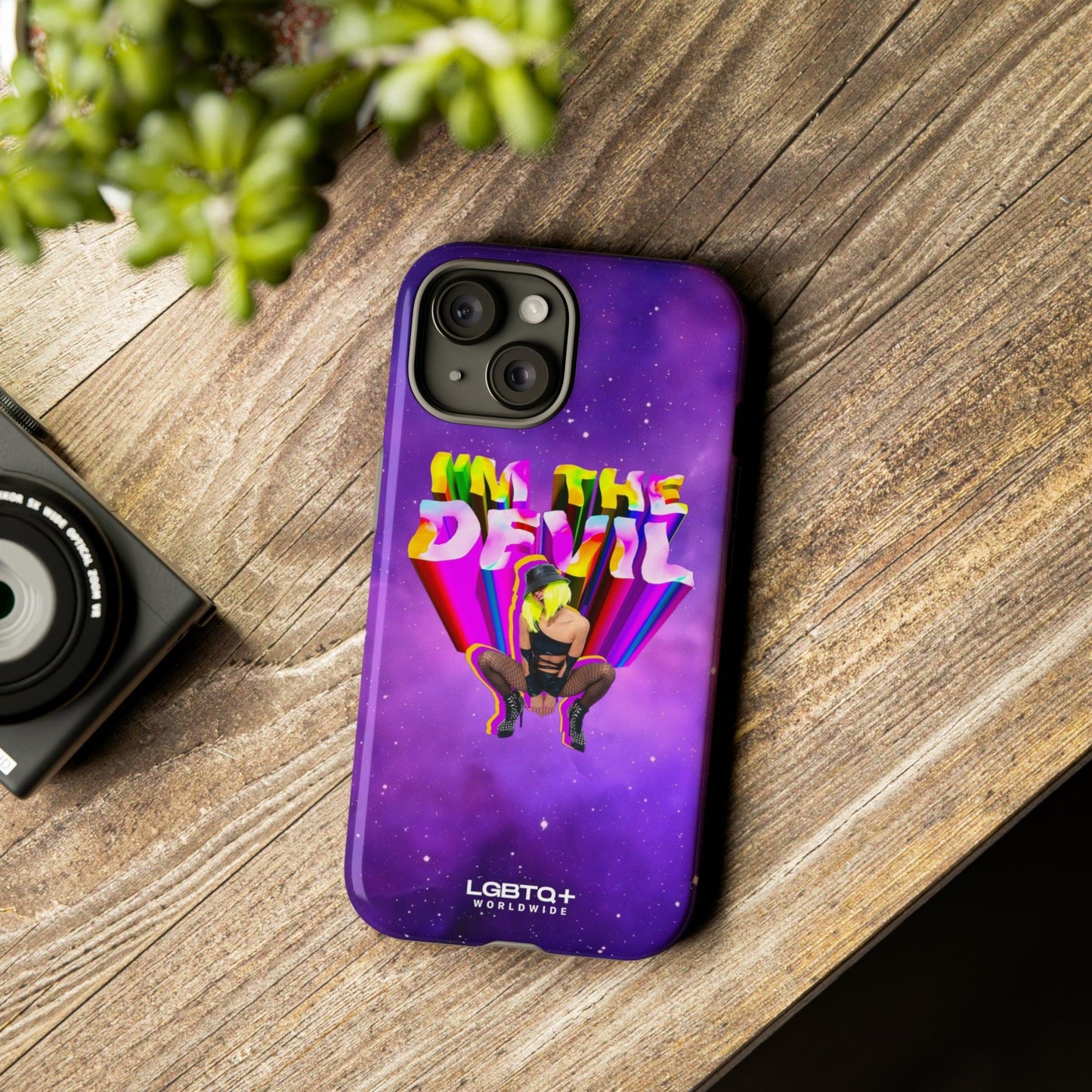 LGBTQWorldwide - ,,I AM THE DEVIL" Doppelgehäuse Handyhülle Accessories, Glossy, iPhone Cases, Matte, Phone accessory, Phone Cases, Samsung Cases, Thermo, Valentine's Day Picks lgbtq Bekleidung Accessoires unisex Zubehör