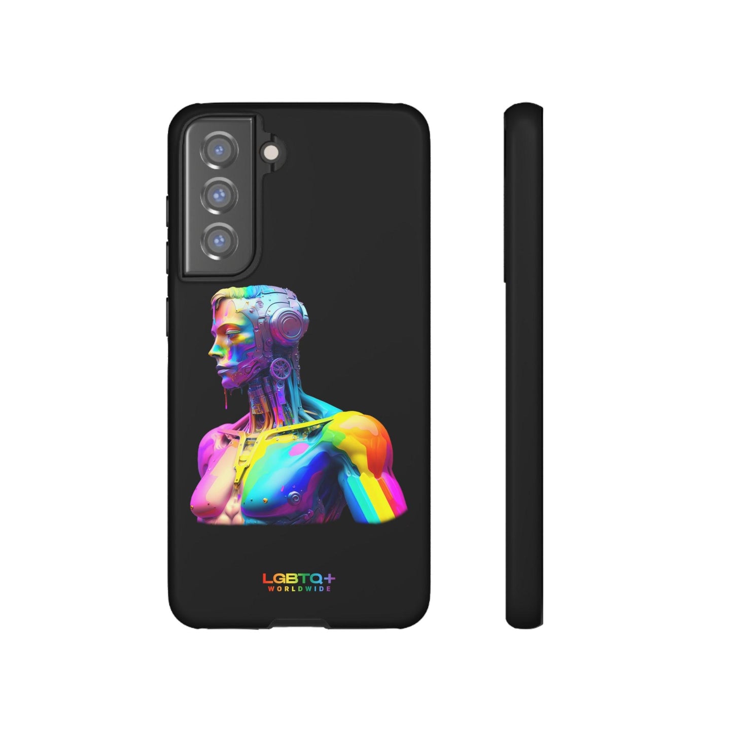 LGBTQWorldwide - ,,ZUKÜNFTIGER ROBOTER" Doppelgehäuse Handyhülle Accessories, Glossy, iPhone Cases, Matte, Phone accessory, Phone Cases, Samsung Cases, tough, Valentine's Day Picks lgbtq Bekleidung Accessoires unisex Zubehör