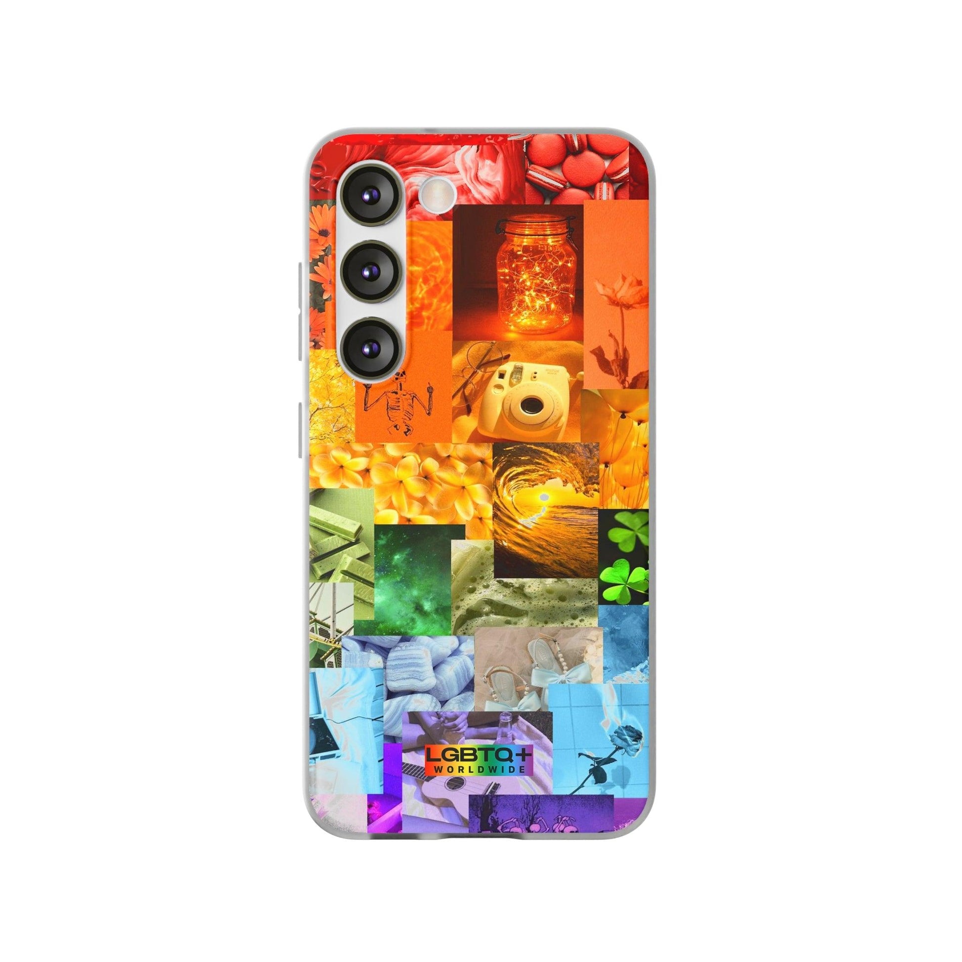 LGBTQWorldwide - ,,GLÜCKLICHKEIT" Flexible Handyhülle Accessories, Case, iPhone, iPhone Cases, Phone accessory, Phone Cases, Samsung Cases, silikon, Valentine's Day promotion lgbtq Bekleidung Accessoires unisex Zubehör