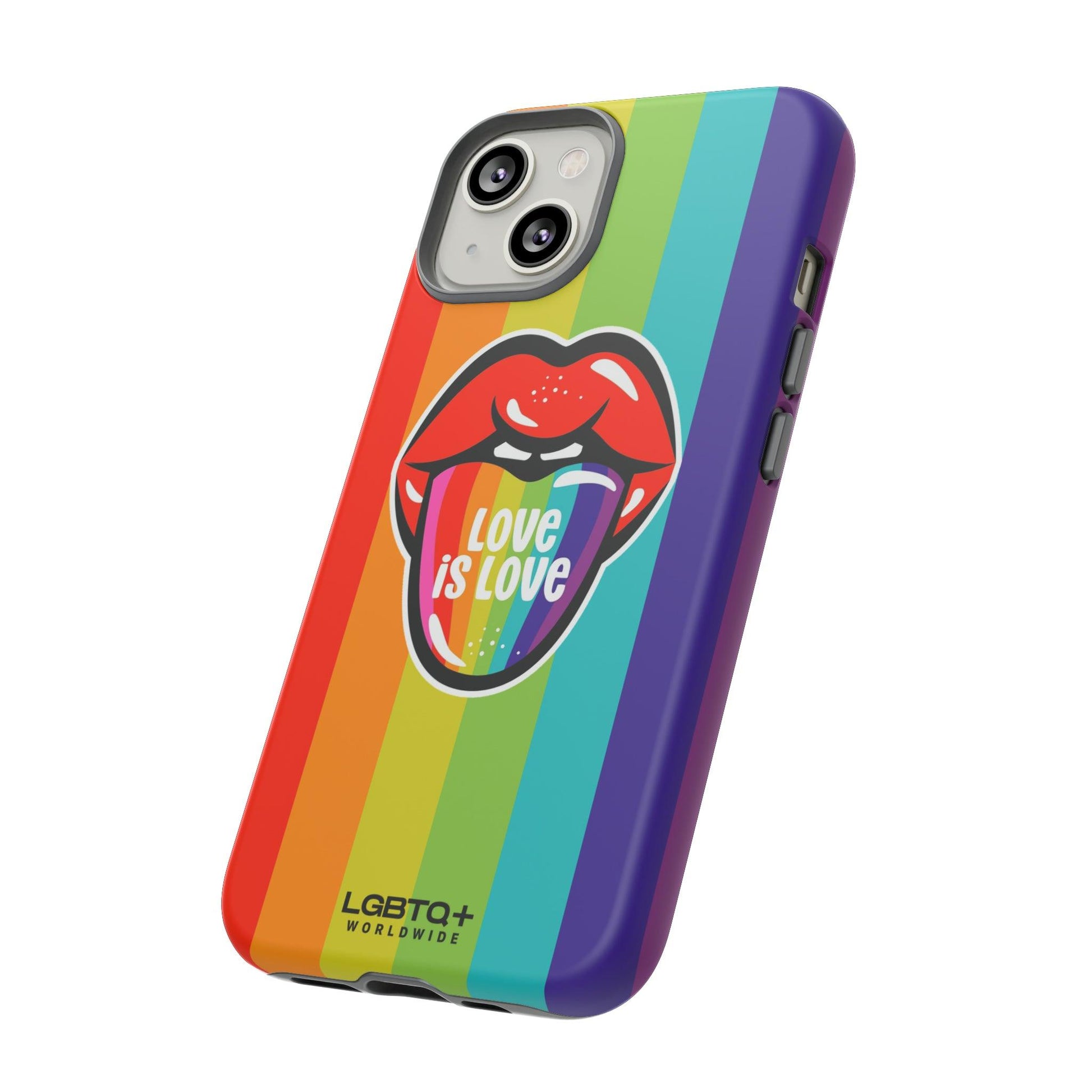 LGBTQWorldwide - ,,LIEBES ZUNGE" Doppelgehäuse Handyhülle Accessories, Glossy, iPhone Cases, Matte, Phone accessory, Phone Cases, Samsung Cases, Thermo, Valentine's Day Picks lgbtq Bekleidung Accessoires unisex Zubehör