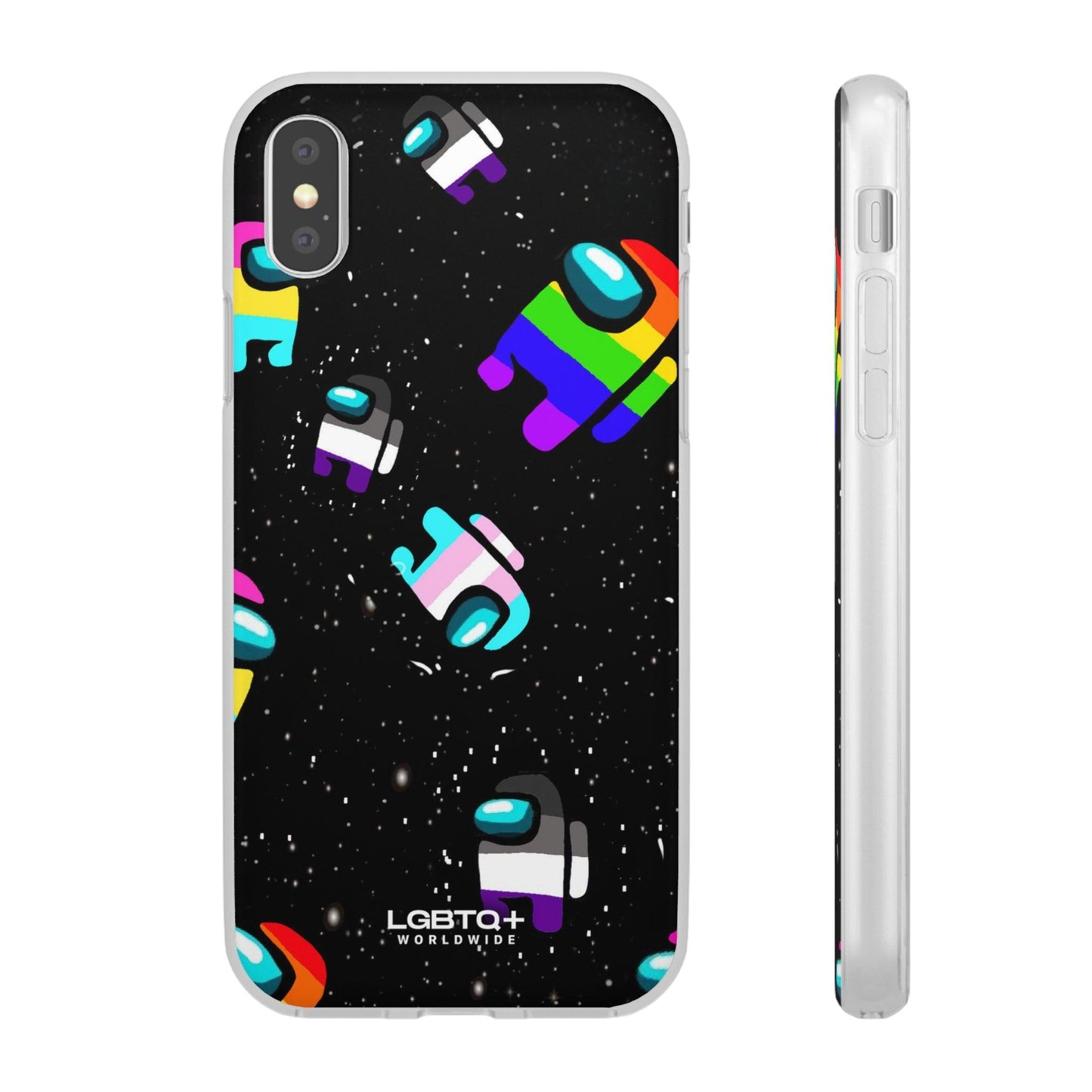 LGBTQWorldwide - ,,IMPOSTER" Flexible Handyhülle Accessories, Case, iPhone, iPhone Cases, Phone accessory, Phone Cases, Samsung Cases, silikon, Valentine's Day promotion lgbtq Bekleidung Accessoires unisex Zubehör