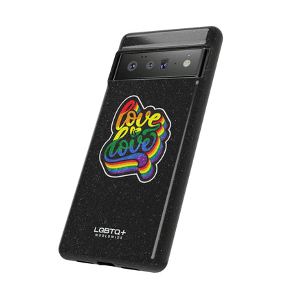 LGBTQWorldwide - ,,LOVE IS LOVE" Doppelgehäuse Handyhülle Accessories, Glossy, iPhone Cases, Matte, Phone accessory, Phone Cases, Samsung Cases, Thermo, Valentine's Day Picks lgbtq Bekleidung Accessoires unisex Zubehör