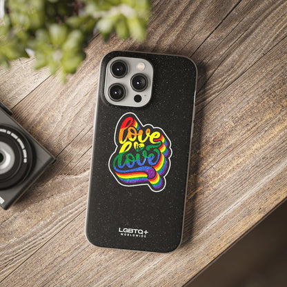 LGBTQWorldwide - ,,LIEBE IST LIEBE" Flexible Handyhülle Accessories, Case, iPhone, iPhone Cases, Phone accessory, Phone Cases, Samsung Cases, Valentine's Day promotion lgbtq Bekleidung Accessoires unisex Zubehör