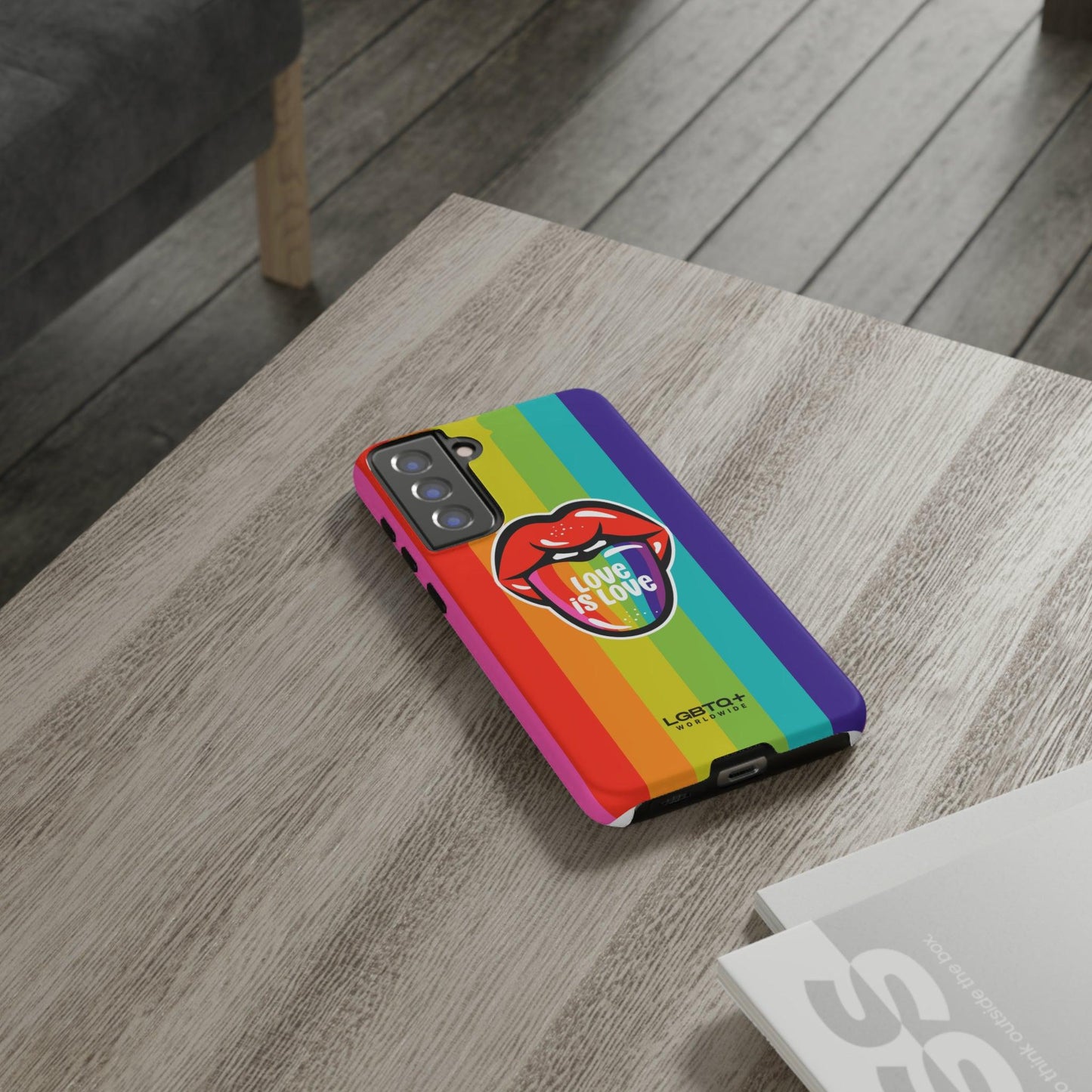 LGBTQWorldwide - ,,LIEBES ZUNGE" Doppelgehäuse Handyhülle Accessories, Glossy, iPhone Cases, Matte, Phone accessory, Phone Cases, Samsung Cases, Thermo, Valentine's Day Picks lgbtq Bekleidung Accessoires unisex Zubehör