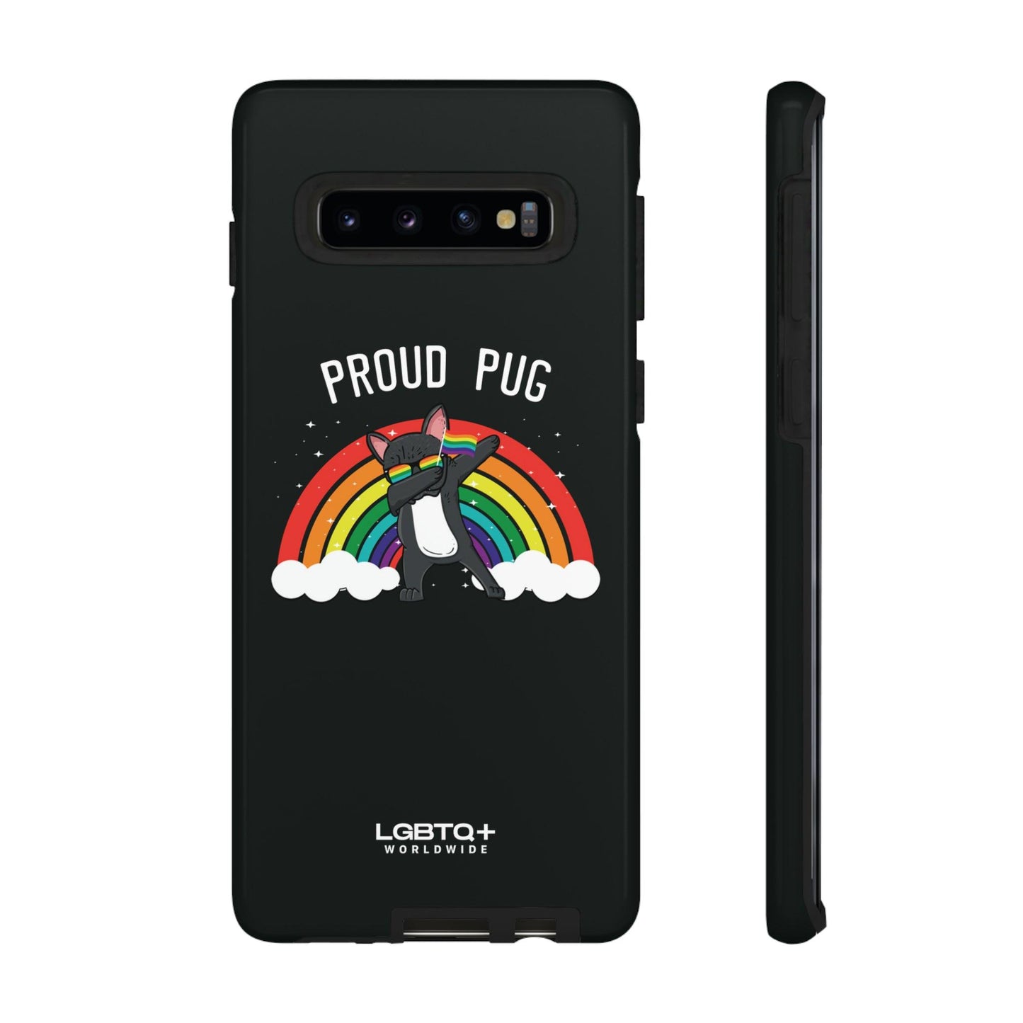 LGBTQWorldwide - ,,PROUD PUG" Doppelgehäuse Handyhülle Accessories, Glossy, iPhone Cases, Matte, Phone accessory, Phone Cases, Samsung Cases, Thermo, Valentine's Day Picks lgbtq Bekleidung Accessoires unisex Zubehör