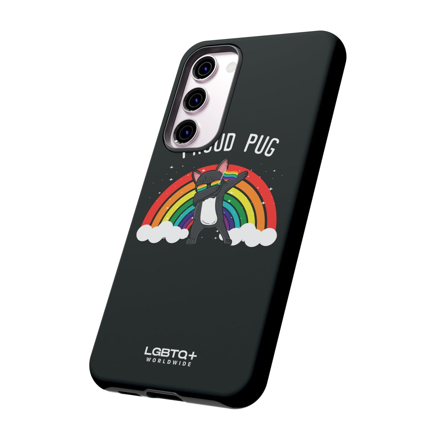 LGBTQWorldwide - ,,PROUD PUG" Doppelgehäuse Handyhülle Accessories, Glossy, iPhone Cases, Matte, Phone accessory, Phone Cases, Samsung Cases, Thermo, Valentine's Day Picks lgbtq Bekleidung Accessoires unisex Zubehör