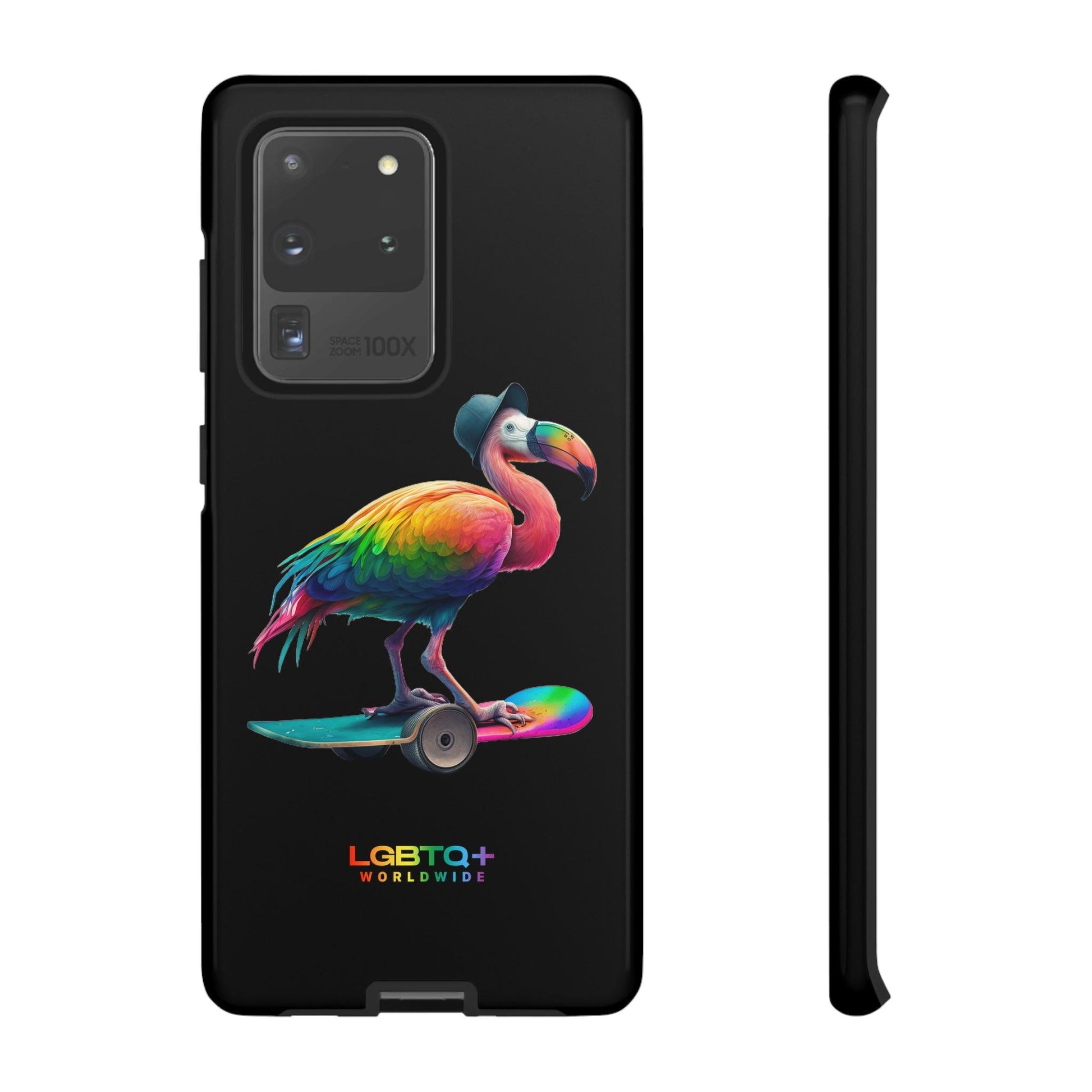 LGBTQWorldwide - ,,FLAMINGO" Doppelgehäuse Handyhülle Accessories, Glossy, iPhone Cases, Matte, Phone accessory, Phone Cases, Samsung Cases, tough, Valentine's Day Picks lgbtq Bekleidung Accessoires unisex Zubehör