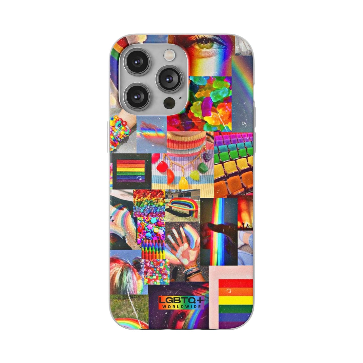 LGBTQWorldwide - ,,COMMUNITY" Flexible Handyhülle Accessories, Case, iPhone, iPhone Cases, Phone accessory, Phone Cases, Samsung Cases, silikon, Valentine's Day promotion lgbtq Bekleidung Accessoires unisex Zubehör