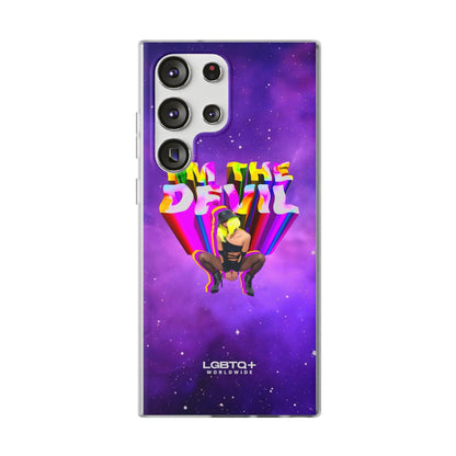 LGBTQWorldwide - ,,I AM THE DEVIL" Flexible Handyhülle Accessories, Case, iPhone, iPhone Cases, Phone accessory, Phone Cases, Samsung Cases, silikon, Valentine's Day promotion lgbtq Bekleidung Accessoires unisex Zubehör