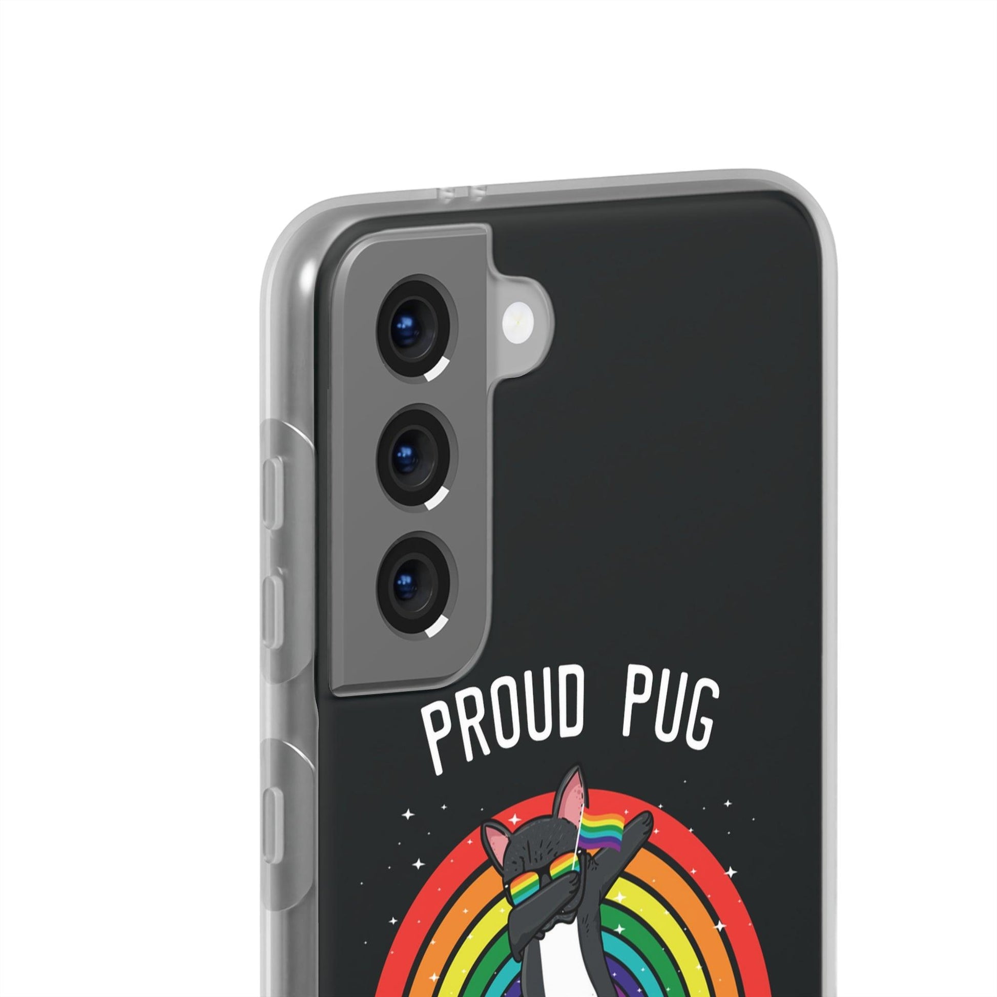 LGBTQWorldwide - ,,PROUD PUG" Flexible Handyhülle Accessories, Case, iPhone, iPhone Cases, Phone accessory, Phone Cases, Samsung Cases, silikon, Valentine's Day promotion lgbtq Bekleidung Accessoires unisex Zubehör