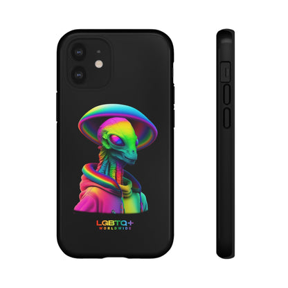 LGBTQWorldwide - ,,GLÜCKLICHES ALIEN" Doppelgehäuse Handyhülle Accessories, Glossy, iPhone Cases, Matte, Phone accessory, Phone Cases, Samsung Cases, tough, Valentine's Day Picks lgbtq Bekleidung Accessoires unisex Zubehör