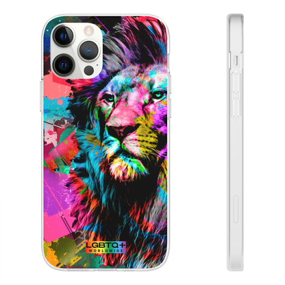 LGBTQWorldwide - ,,STARKER LÖWE" Flexible Handyhülle Accessories, Case, iPhone, iPhone Cases, Phone accessory, Phone Cases, Samsung Cases, silikon, Valentine's Day promotion lgbtq Bekleidung Accessoires unisex Zubehör