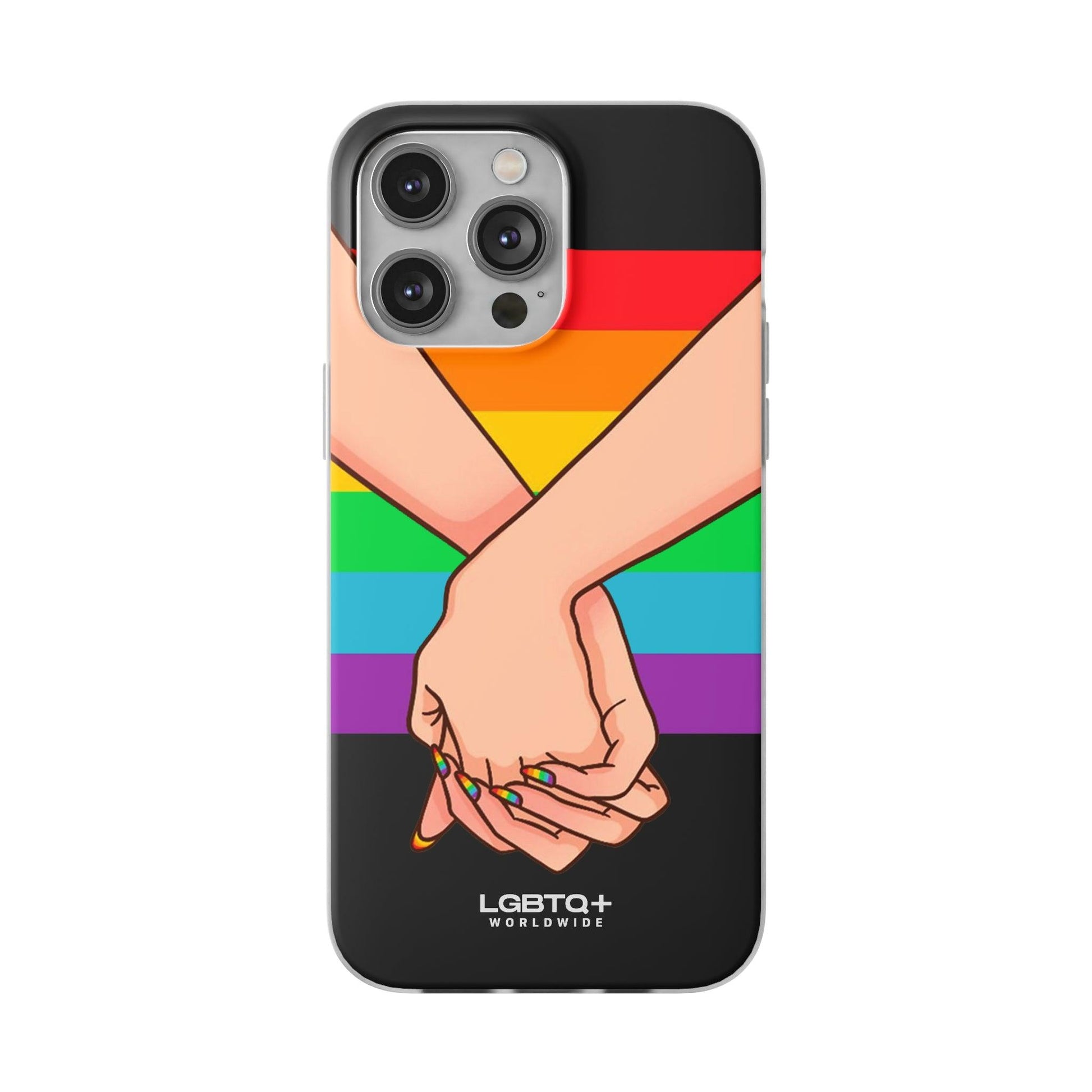 LGBTQWorldwide - ,,TOGETHER PRIDE" Flexible Handyhülle Accessories, Case, iPhone, iPhone Cases, Phone accessory, Phone Cases, Samsung Cases, silikon, Valentine's Day promotion lgbtq Bekleidung Accessoires unisex Zubehör