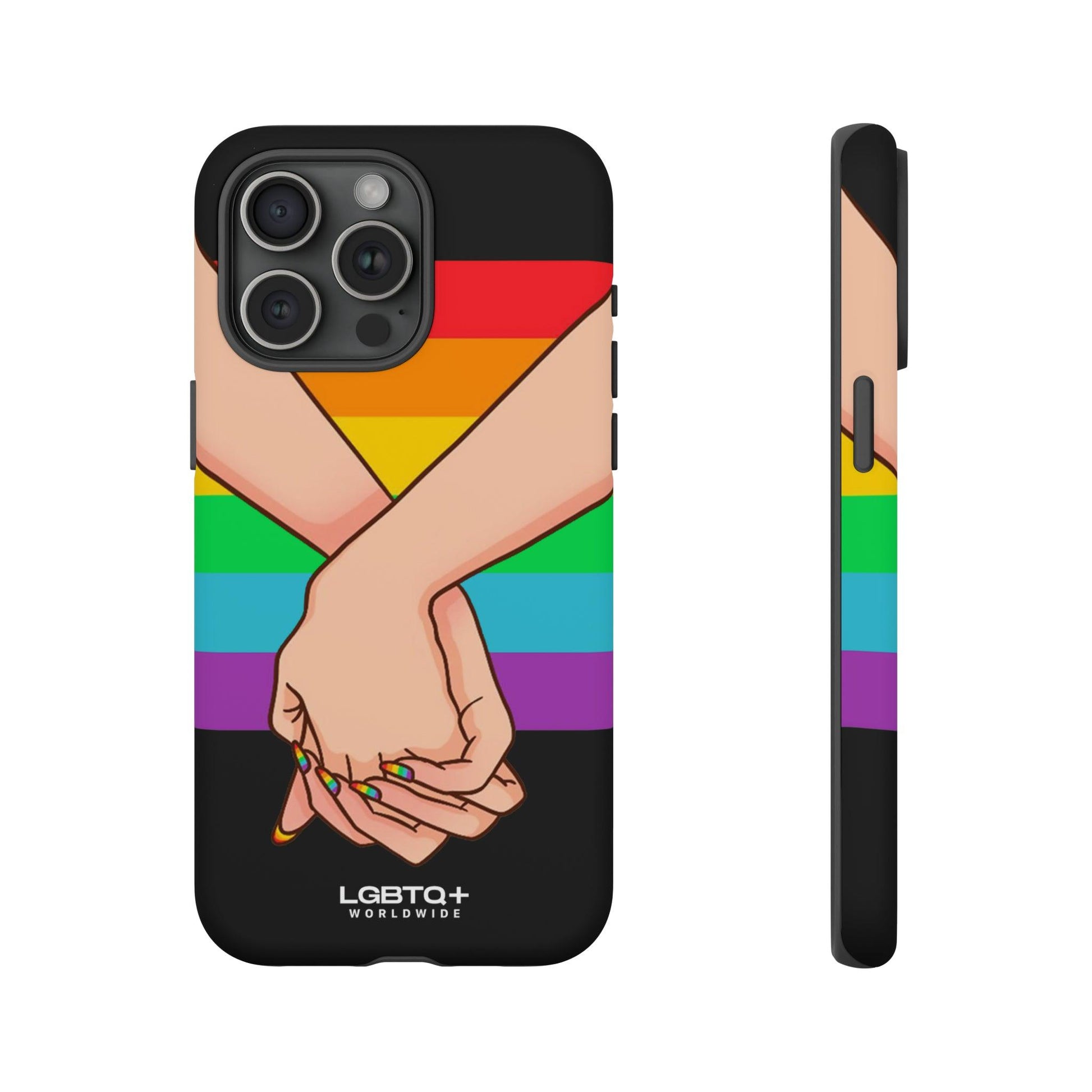 LGBTQWorldwide - ,,TOGETHER PRIDE" Doppelgehäuse Handyhülle Accessories, Glossy, iPhone Cases, Matte, Phone accessory, Phone Cases, Samsung Cases, Thermo, Valentine's Day Picks lgbtq Bekleidung Accessoires unisex Zubehör