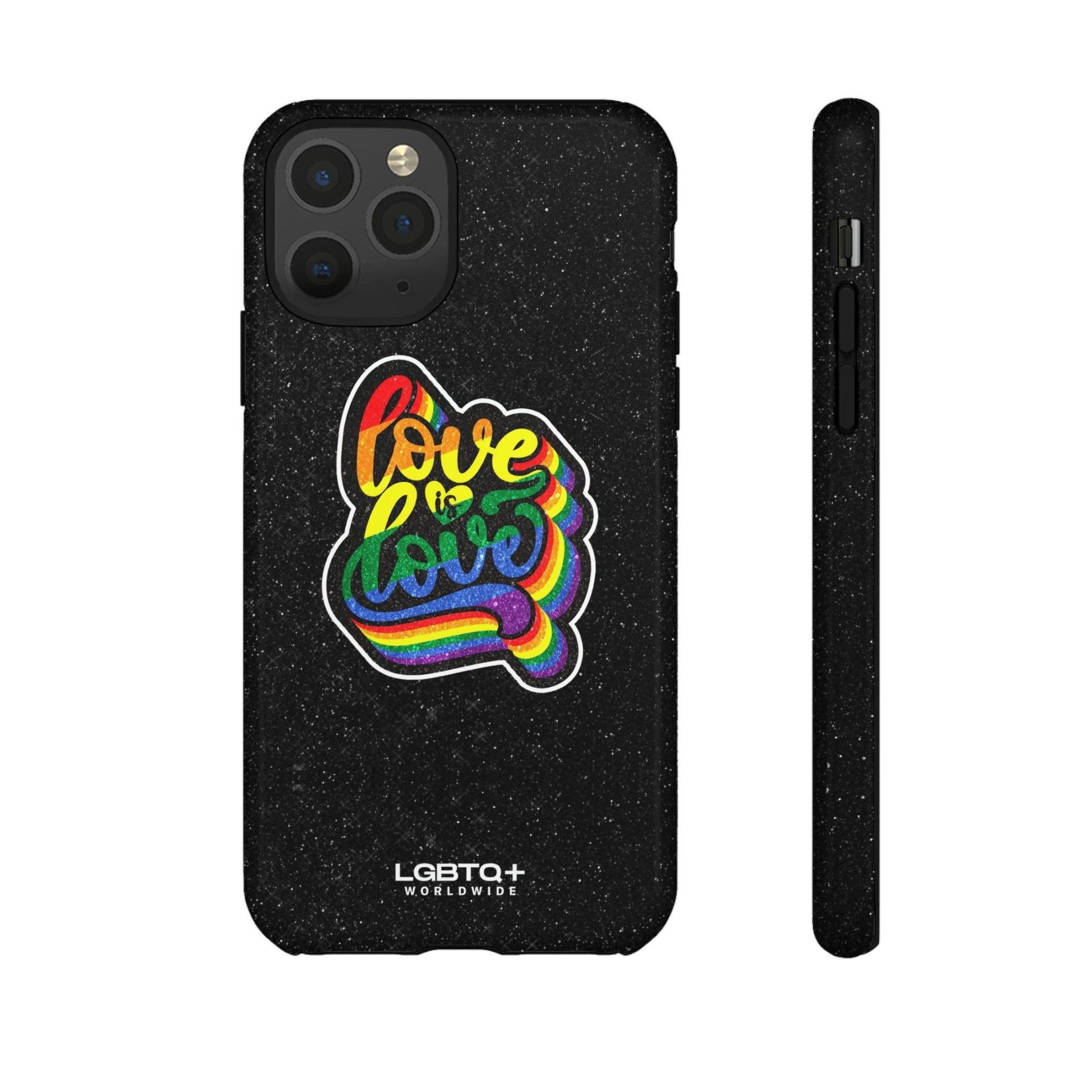 LGBTQWorldwide - ,,LOVE IS LOVE" Doppelgehäuse Handyhülle Accessories, Glossy, iPhone Cases, Matte, Phone accessory, Phone Cases, Samsung Cases, Thermo, Valentine's Day Picks lgbtq Bekleidung Accessoires unisex Zubehör