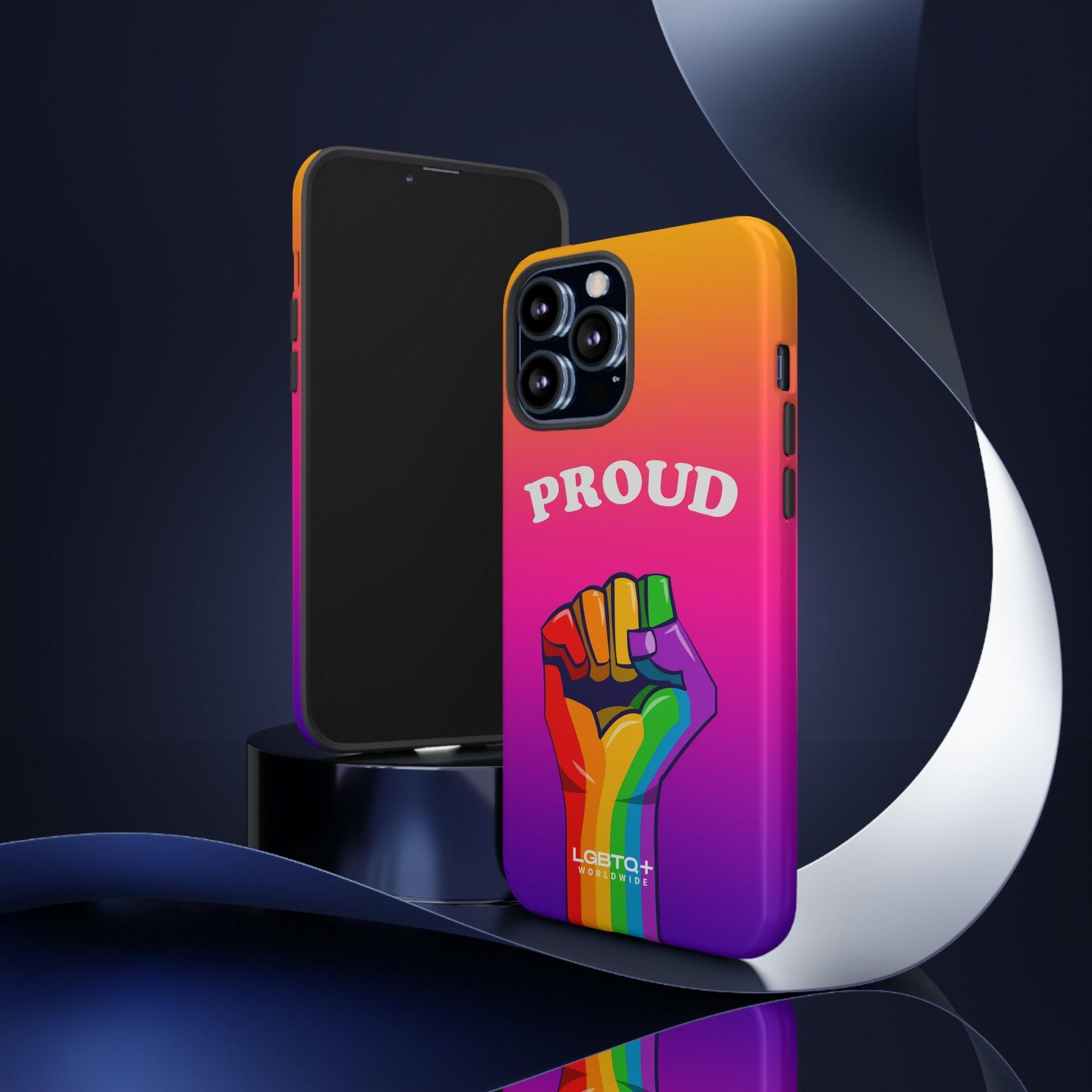 LGBTQWorldwide - ,,GLÜCKLICH" Doppelgehäuse Handyhülle Accessories, Glossy, iPhone Cases, Matte, Phone accessory, Phone Cases, Samsung Cases, Thermo, Valentine's Day Picks lgbtq Bekleidung Accessoires unisex Zubehör