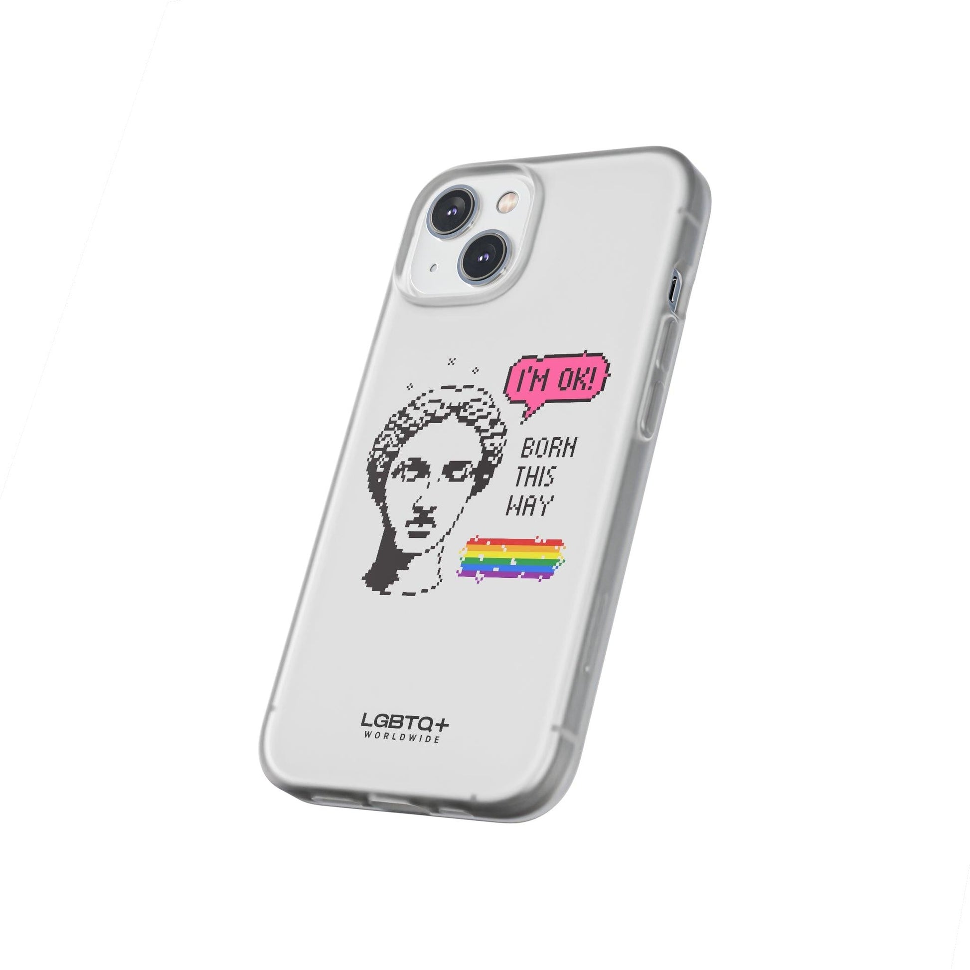 LGBTQWorldwide - ,,BORN THIS WAY" Flexible Handyhülle Accessories, Case, iPhone, iPhone Cases, Phone accessory, Phone Cases, Samsung Cases, silikon, Valentine's Day promotion lgbtq Bekleidung Accessoires unisex Zubehör