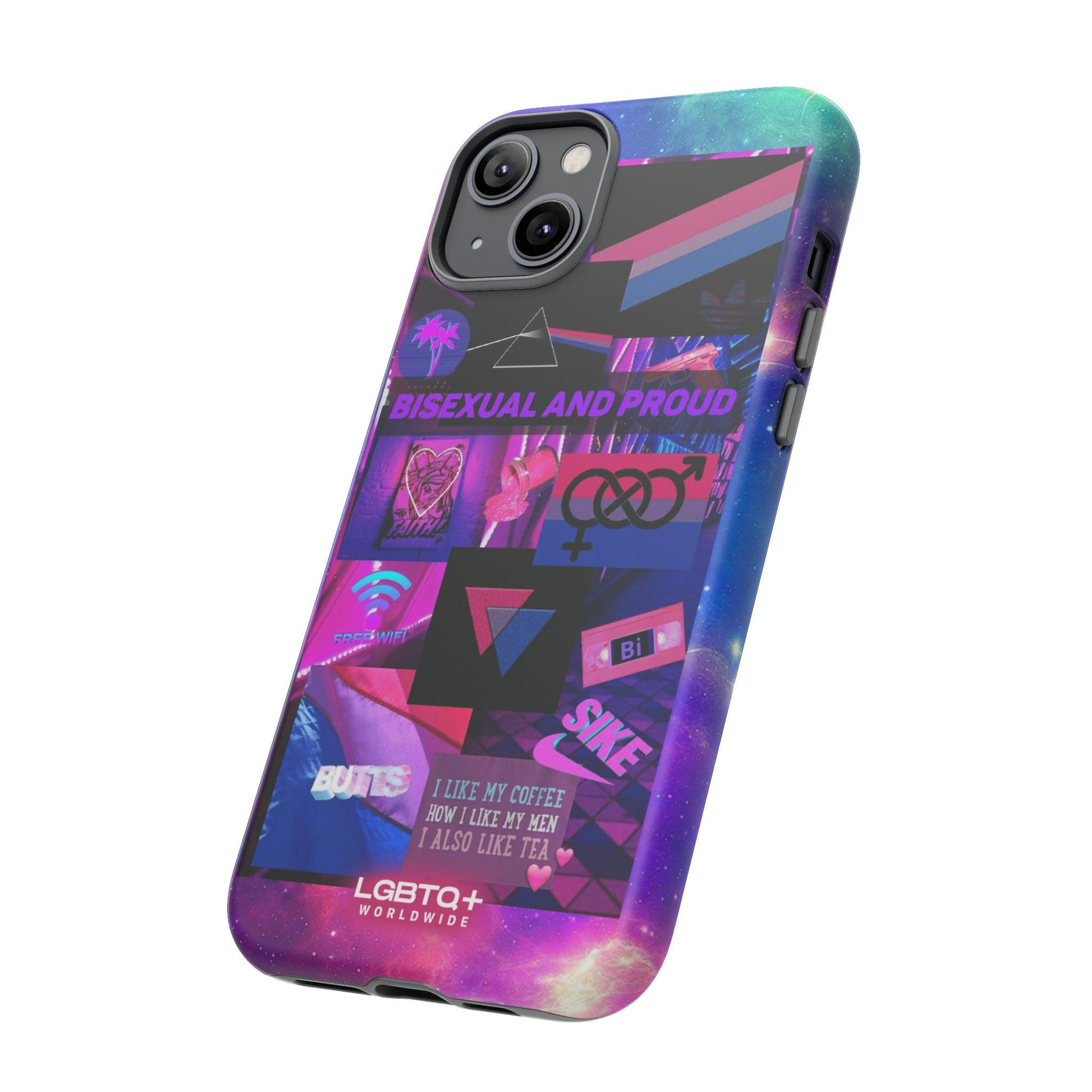 LGBTQWorldwide - ,,BISEXUAL" Doppelgehäuse Handyhülle Accessories, Glossy, iPhone Cases, Matte, Phone accessory, Phone Cases, Samsung Cases, Thermo, Valentine's Day Picks lgbtq Bekleidung Accessoires unisex Zubehör