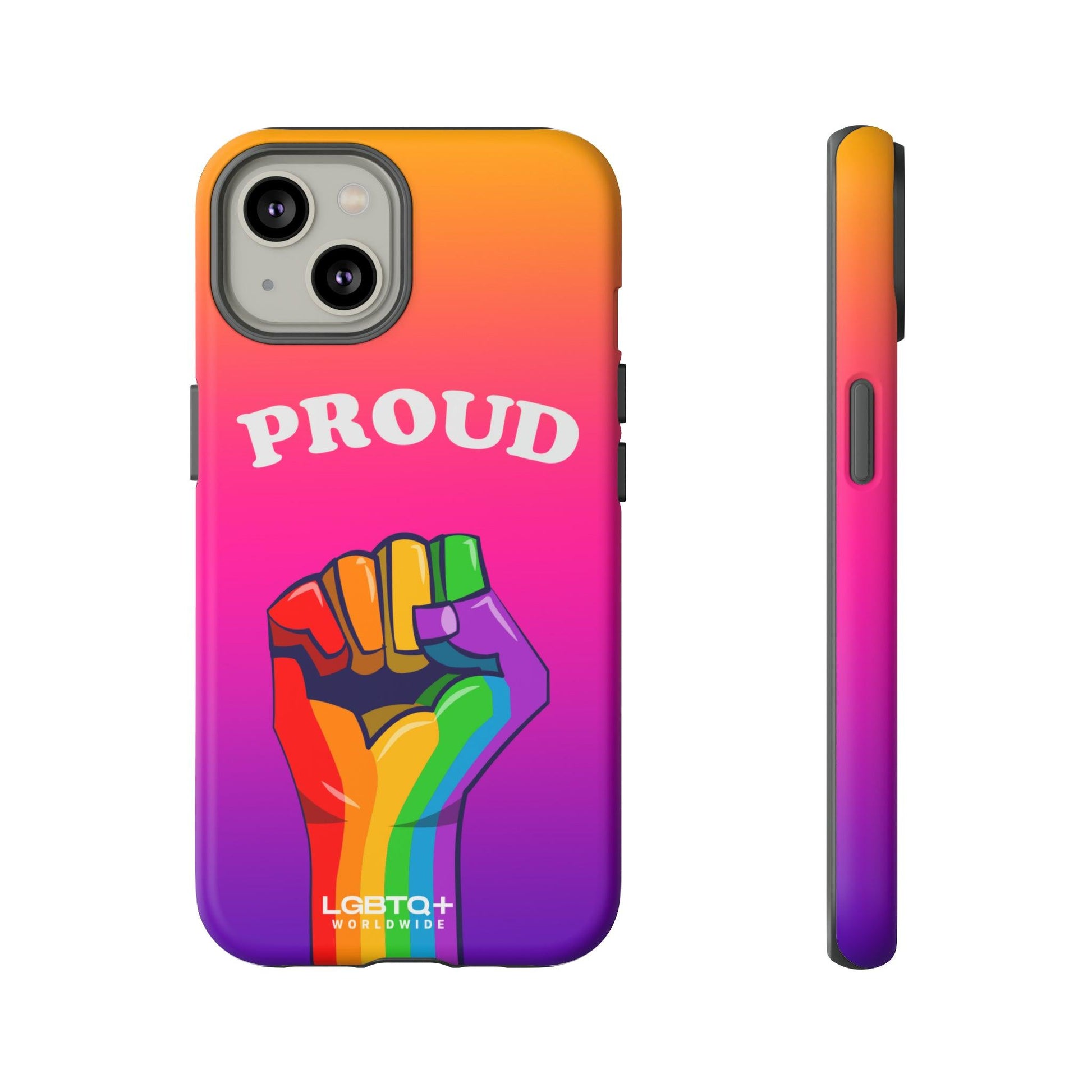 LGBTQWorldwide - ,,GLÜCKLICH" Doppelgehäuse Handyhülle Accessories, Glossy, iPhone Cases, Matte, Phone accessory, Phone Cases, Samsung Cases, Thermo, Valentine's Day Picks lgbtq Bekleidung Accessoires unisex Zubehör