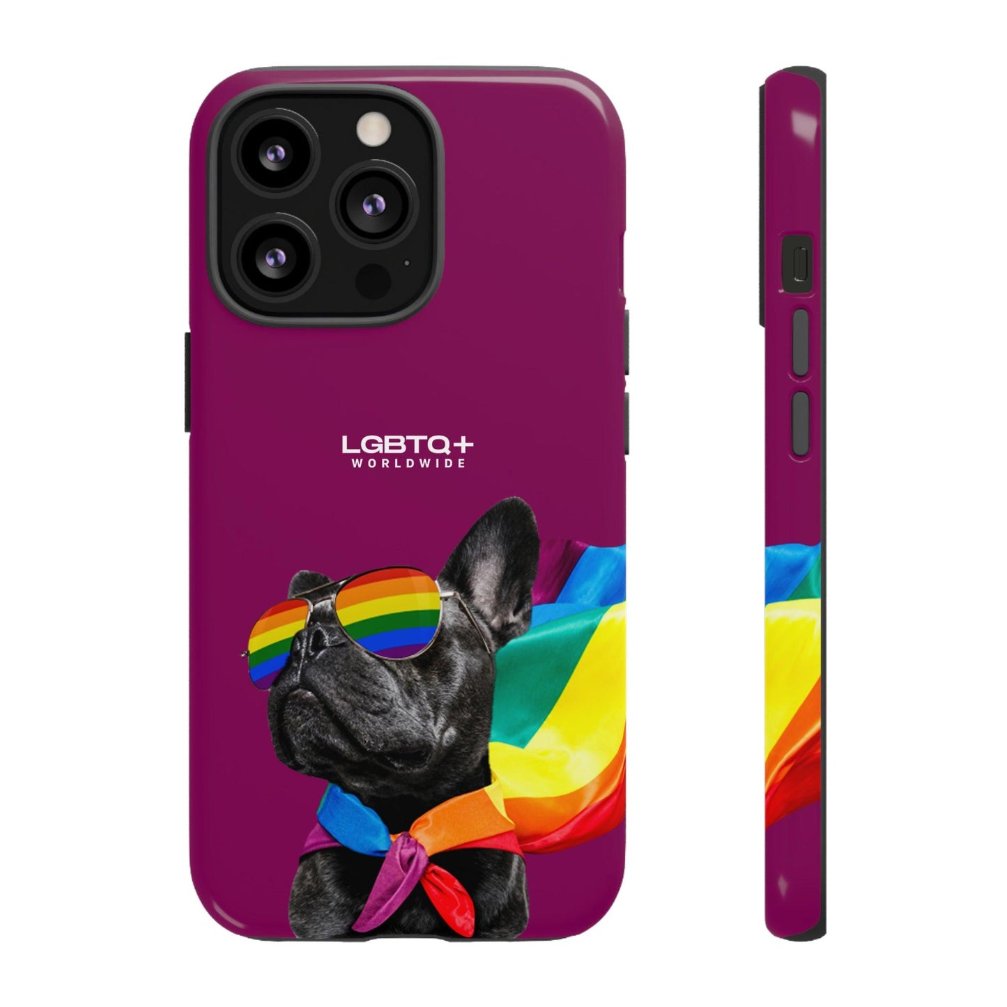 LGBTQWorldwide - ,,GLÜCKLICHER HUND" Doppelgehäuse Handyhülle Accessories, Glossy, iPhone Cases, Matte, Phone accessory, Phone Cases, Samsung Cases, Thermo, Valentine's Day Picks lgbtq Bekleidung Accessoires unisex Zubehör