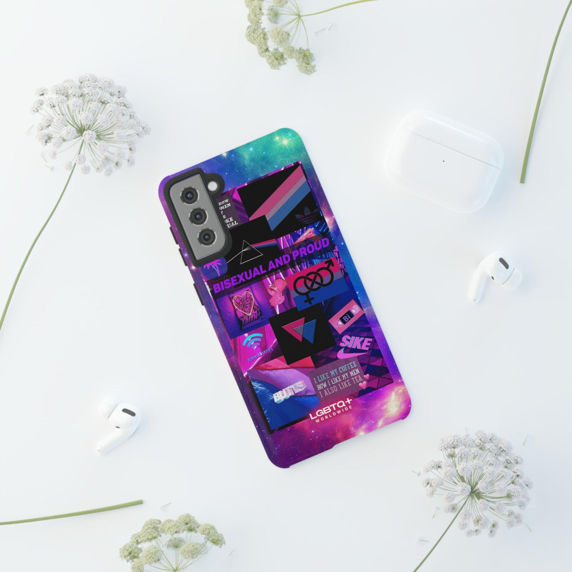 LGBTQWorldwide - ,,BISEXUAL" Doppelgehäuse Handyhülle Accessories, Glossy, iPhone Cases, Matte, Phone accessory, Phone Cases, Samsung Cases, Thermo, Valentine's Day Picks lgbtq Bekleidung Accessoires unisex Zubehör