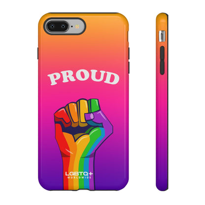 LGBTQWorldwide - ,,GLÜCKLICH" Doppelgehäuse Handyhülle Accessories, Glossy, iPhone Cases, Matte, Phone accessory, Phone Cases, Samsung Cases, Thermo, Valentine's Day Picks lgbtq Bekleidung Accessoires unisex Zubehör