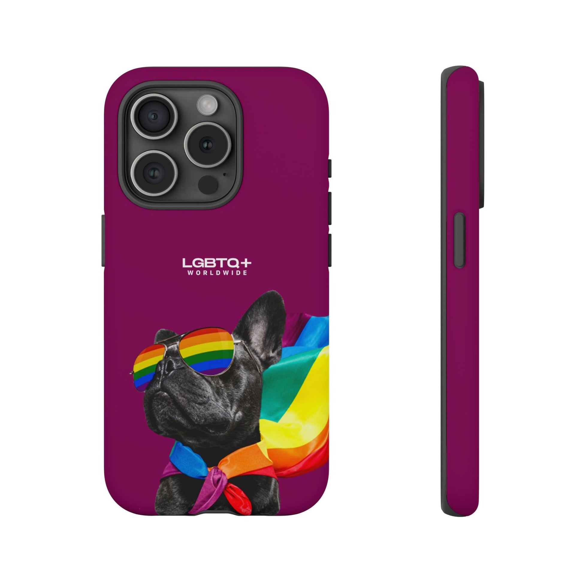 LGBTQWorldwide - ,,GLÜCKLICHER HUND" Doppelgehäuse Handyhülle Accessories, Glossy, iPhone Cases, Matte, Phone accessory, Phone Cases, Samsung Cases, Thermo, Valentine's Day Picks lgbtq Bekleidung Accessoires unisex Zubehör